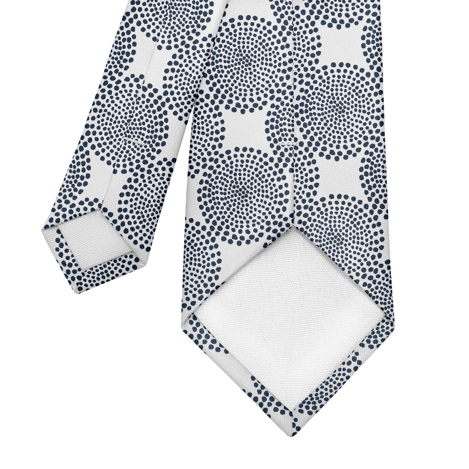 Batik Geometric Necktie - Tipping - Knotty Tie Co.