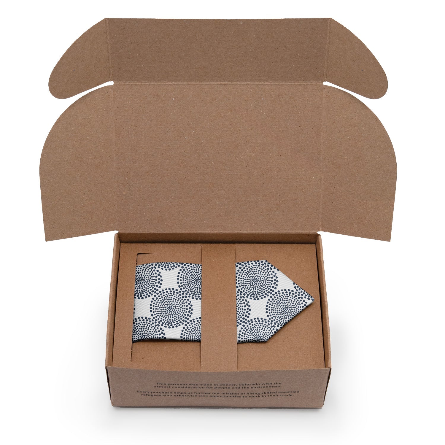 Batik Geometric Necktie - Packaging - Knotty Tie Co.