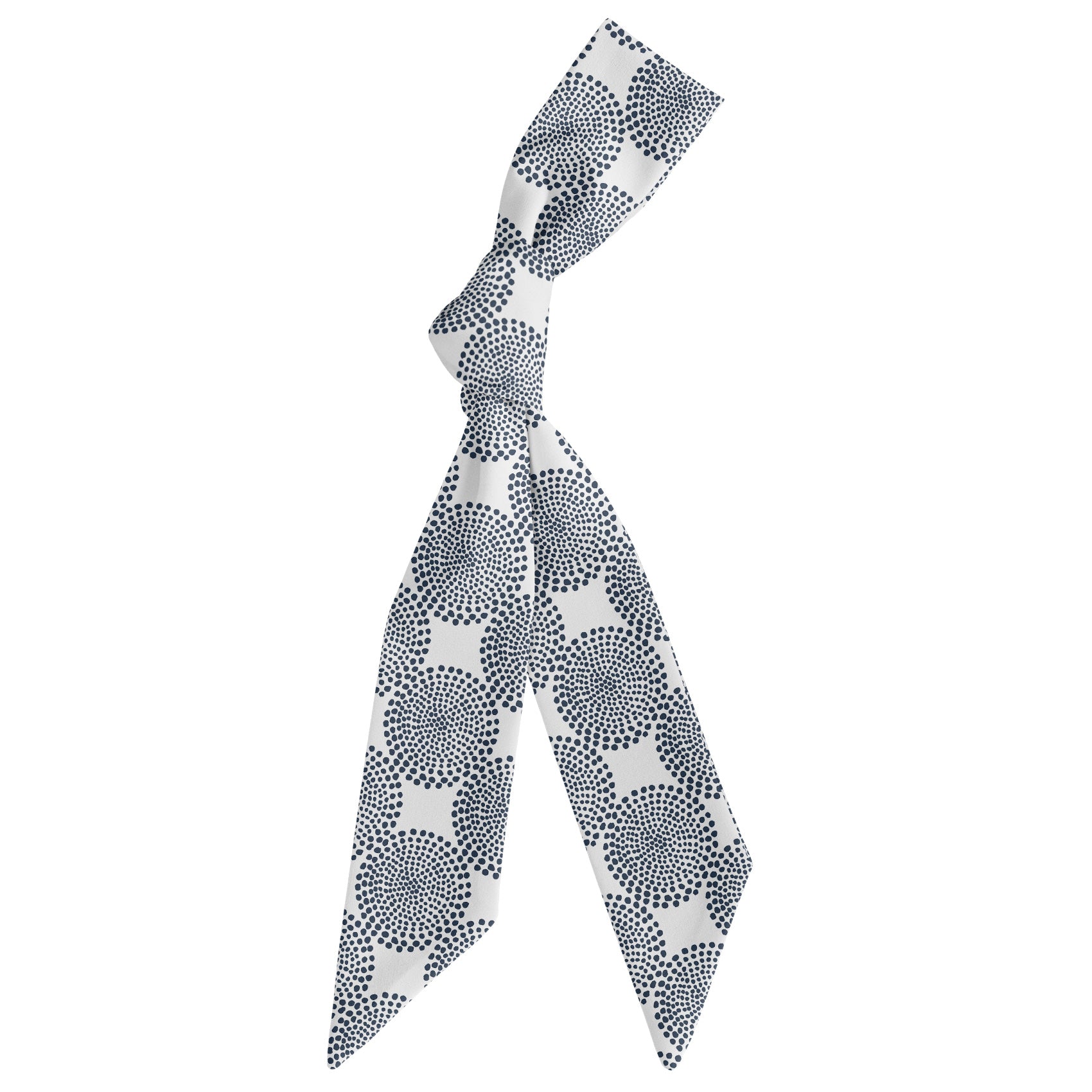 Batik Geometric Hair Scarf - Scarf Tied Into Knot - Knotty Tie Co.
