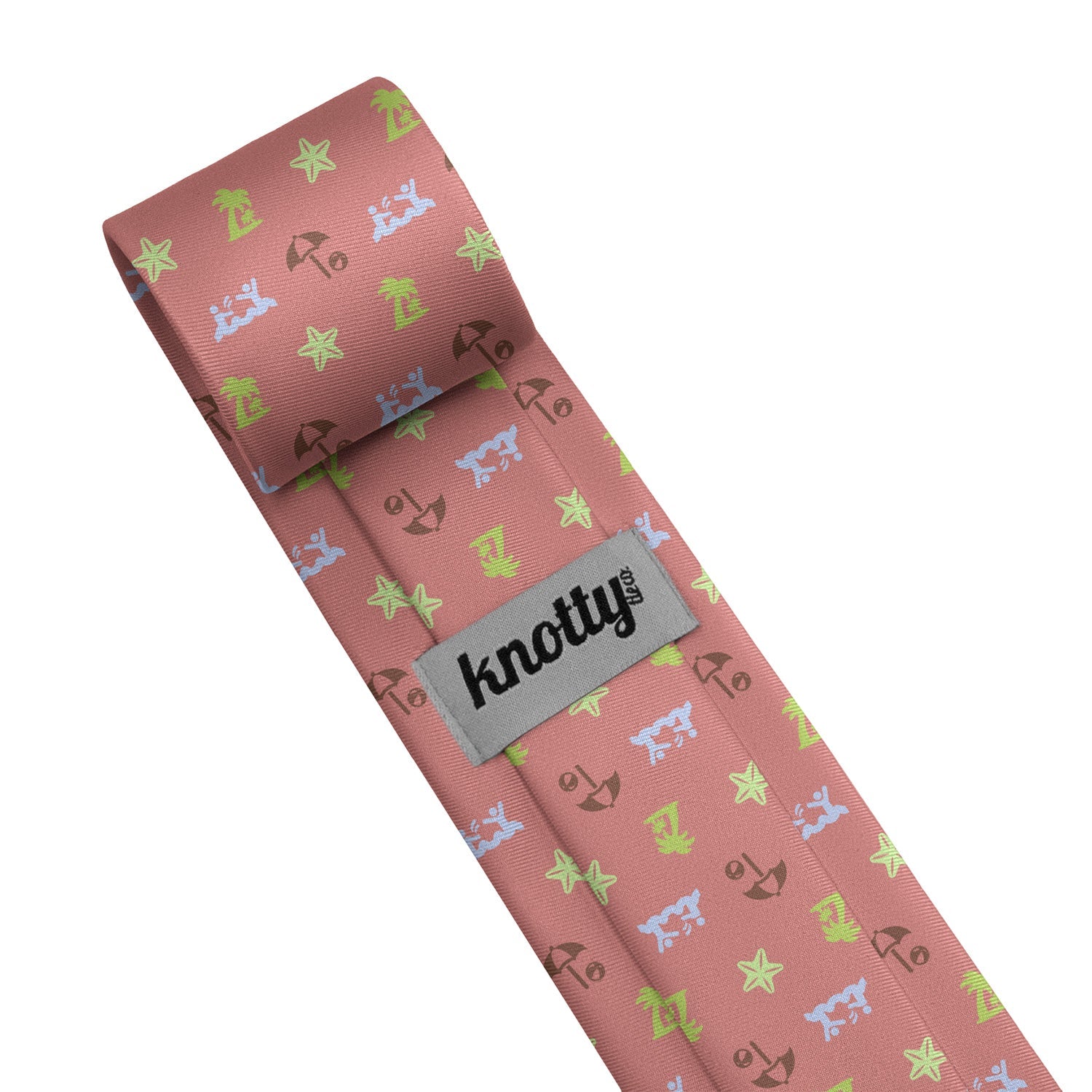Beach With Friends Necktie - Tag - Knotty Tie Co.