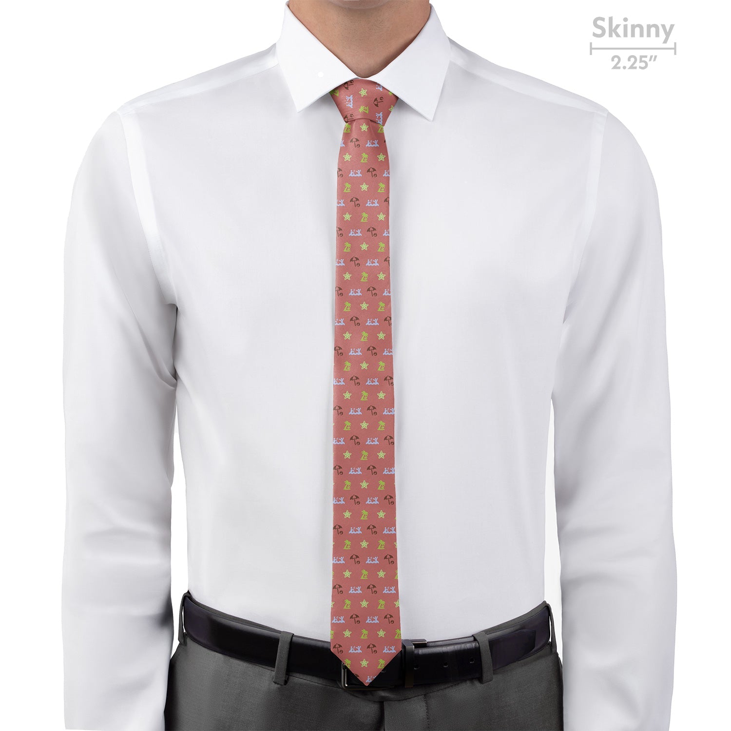 Beach With Friends Necktie - Skinny - Knotty Tie Co.