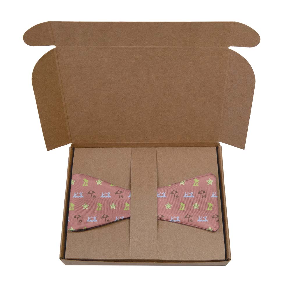 Beach With Friends Bow Tie- Kraft Gift Box Packaging - Knotty Tie Co.