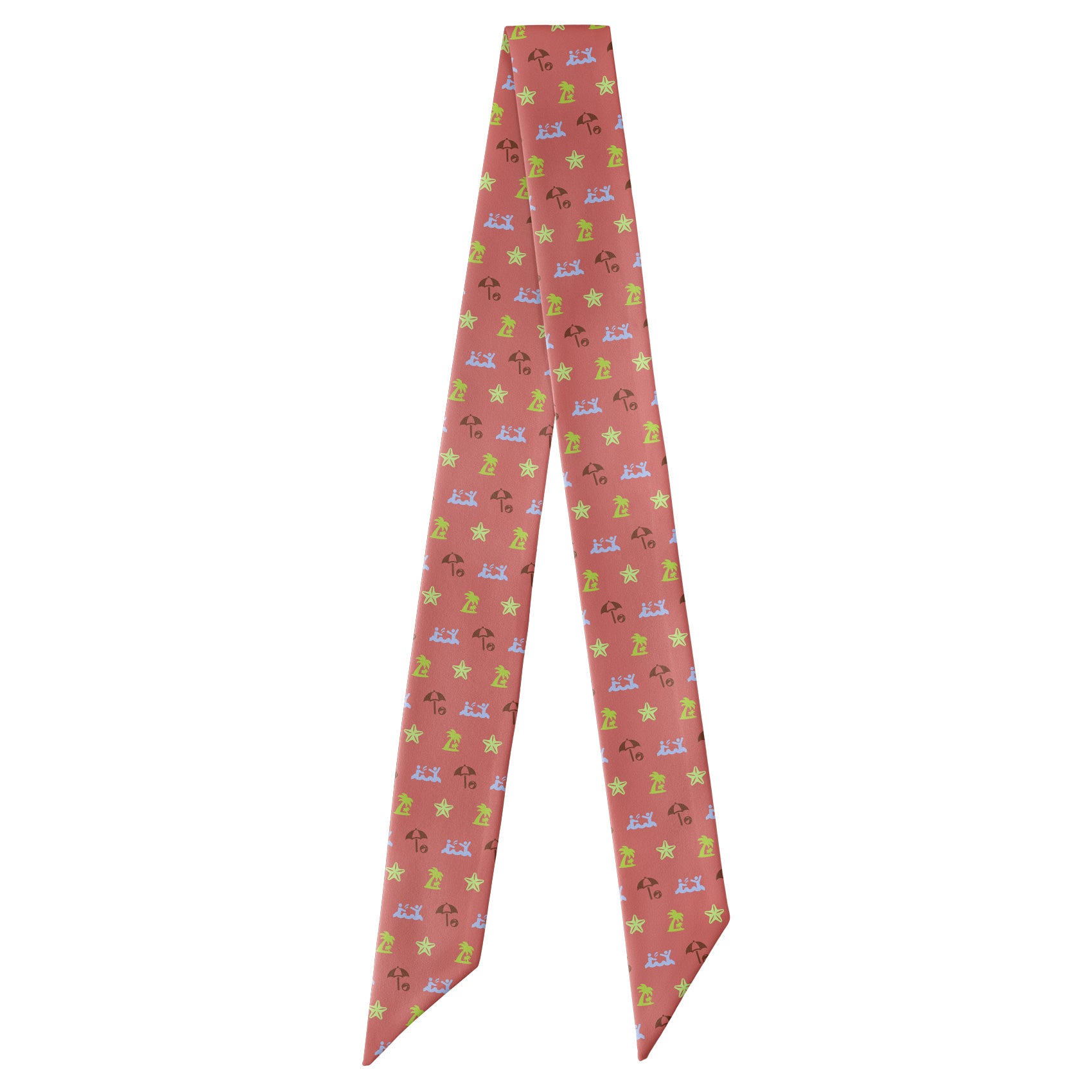 Beach With Friends Hair Scarf - Full View of Hair Scarf - Knotty Tie Co.