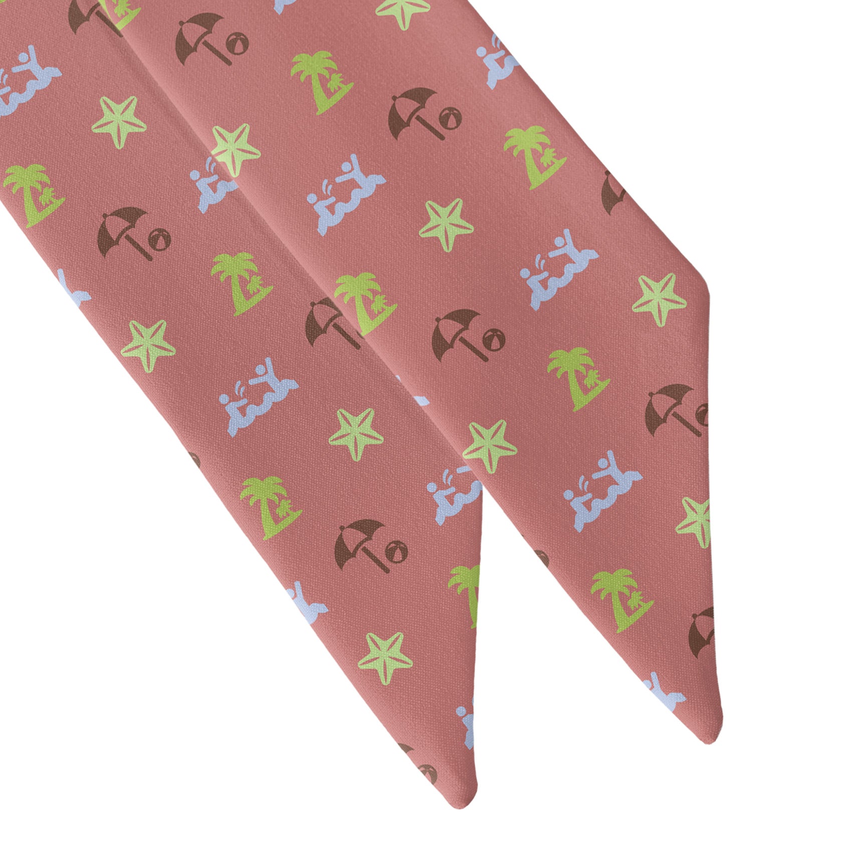 Beach With Friends Hair Scarf - Scarf Tapered Ends - Knotty Tie Co.