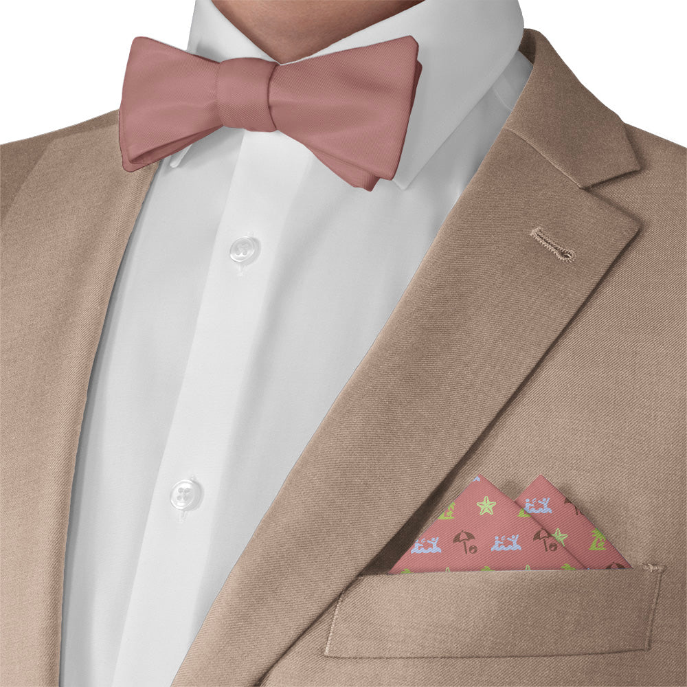 Beach With Friends Pocket Square - Matching Bow Tie - Knotty Tie Co.