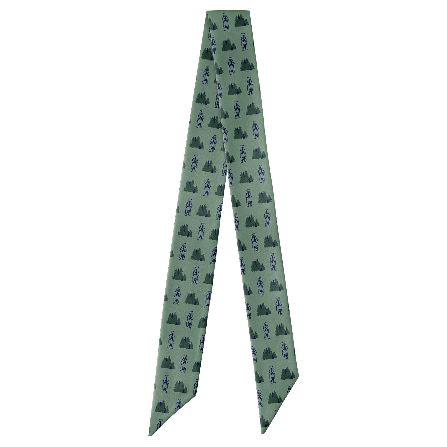 Bear in the Woods Hair Scarf - Full View of Hair Scarf - Knotty Tie Co.