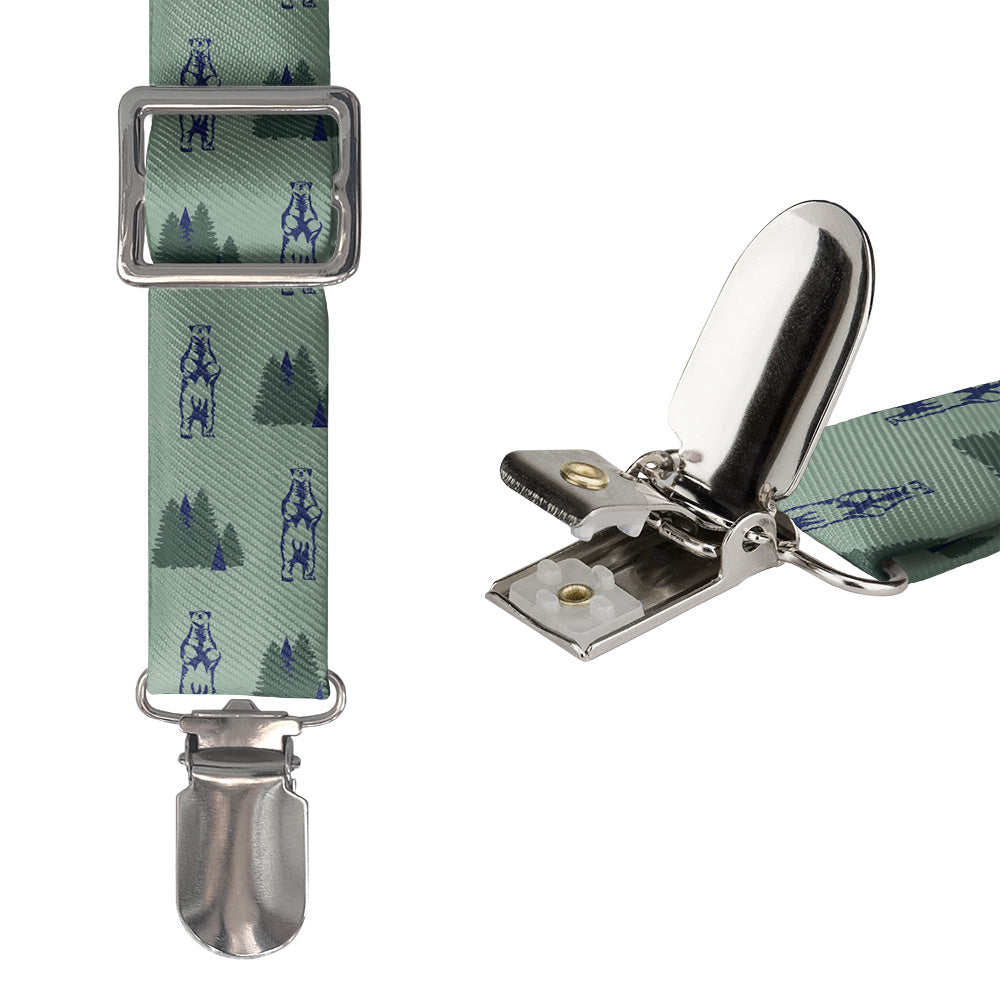Bear in the Woods Suspenders - Hardware and Strap - Knotty Tie Co.