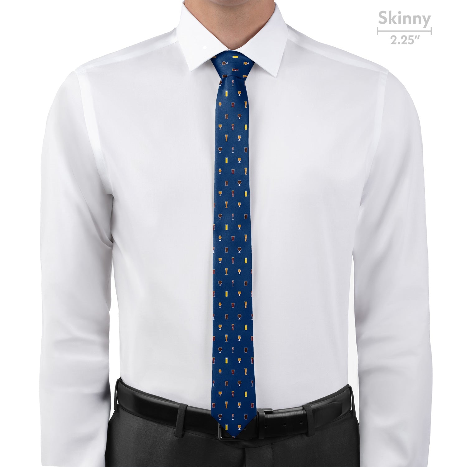 Beer Glasses Necktie - Skinny - Knotty Tie Co.