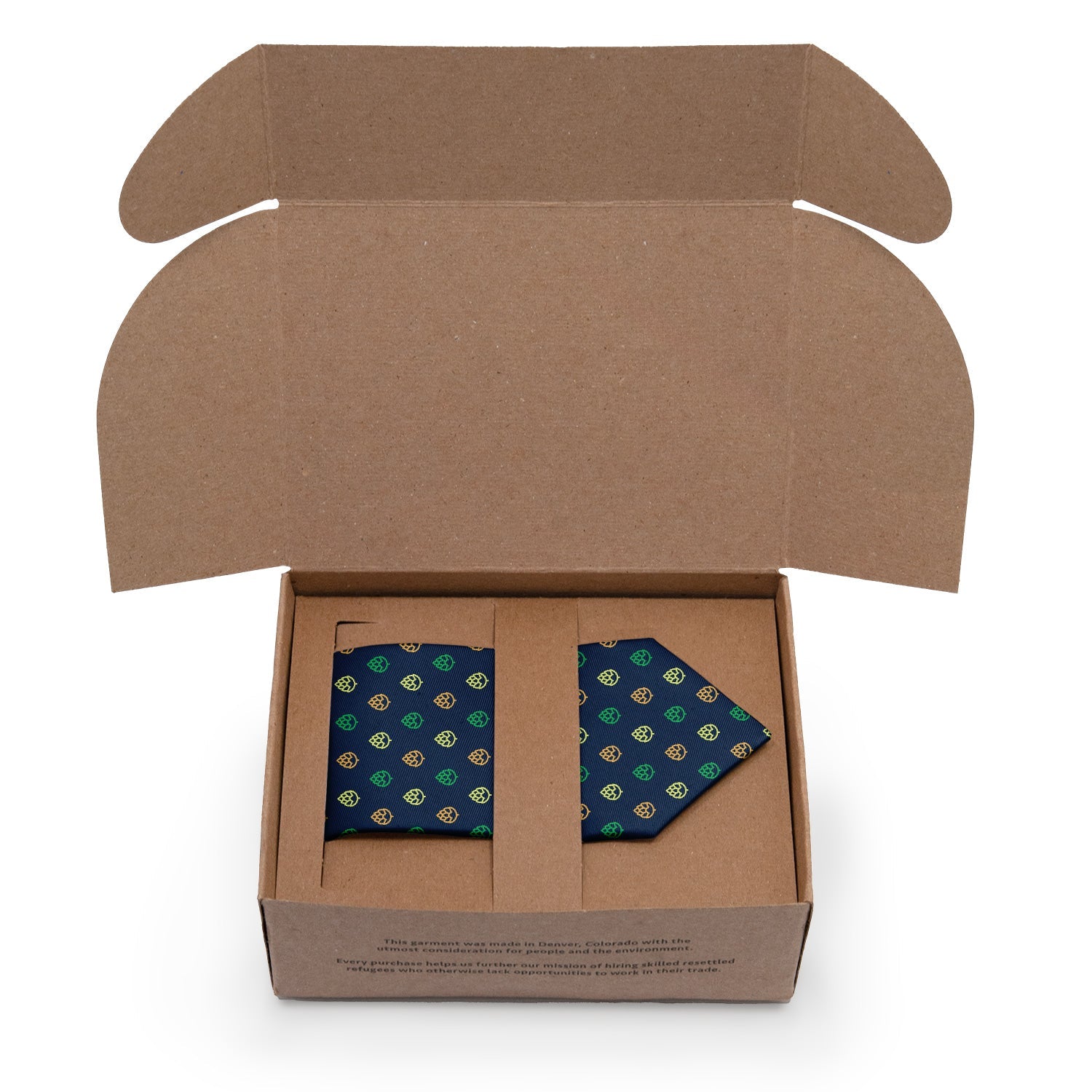 Beer Hops Necktie - Packaging - Knotty Tie Co.