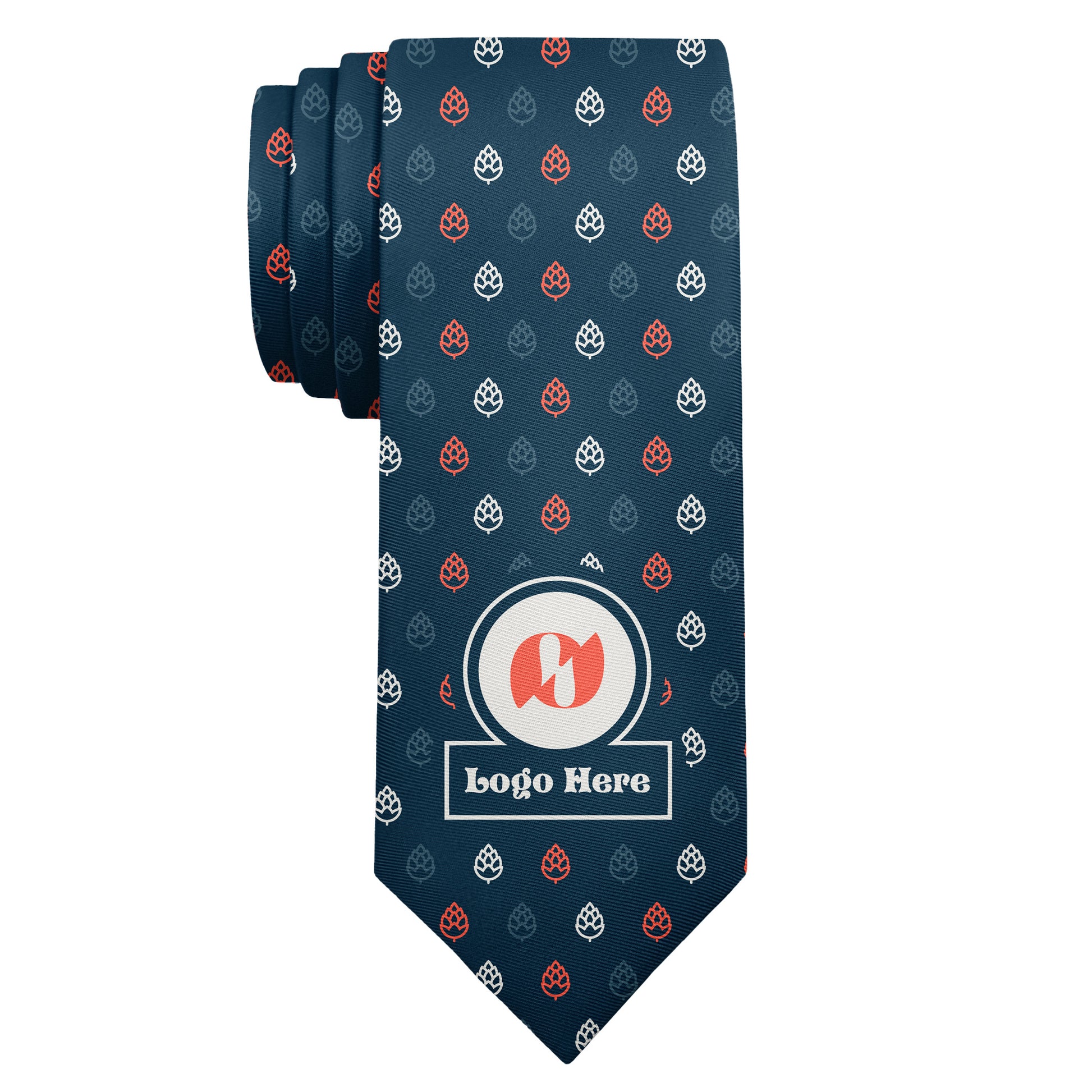 Custom Beer Hops 1 Logo Tie - Long Roll - Knotty Tie Co.