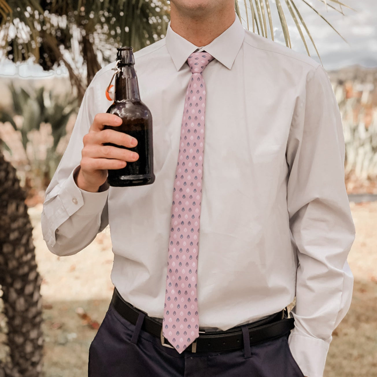 Customized Beer Hops Necktie for Dad