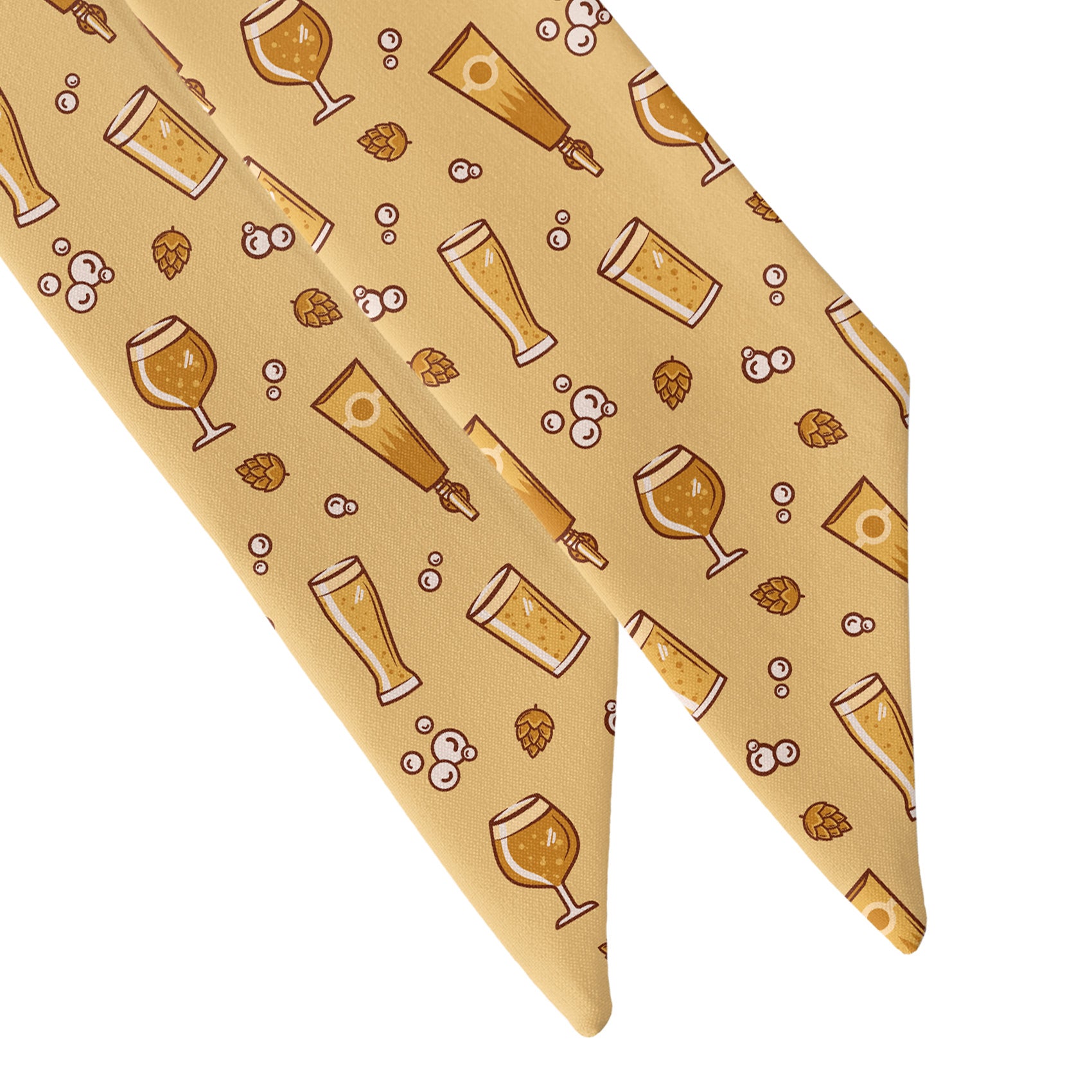 Beer Hair Scarf - Scarf Tapered Ends - Knotty Tie Co.