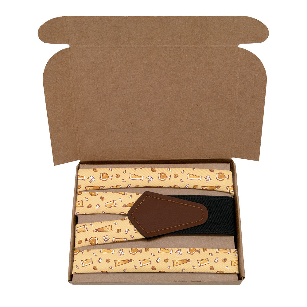 Beer Suspenders - Kraft Gift Box Packaging - Knotty Tie Co.