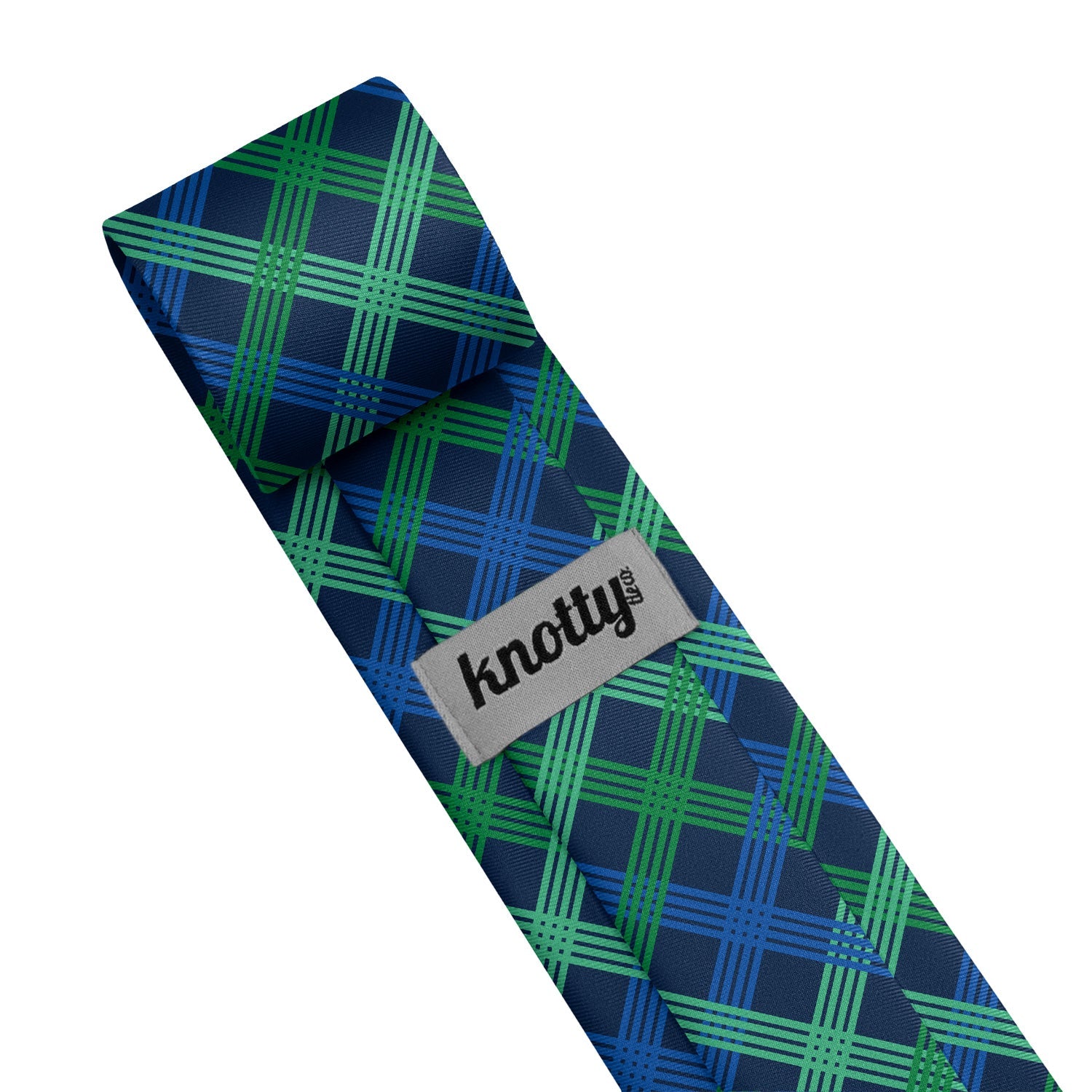 Belmont Plaid Necktie - Tag - Knotty Tie Co.