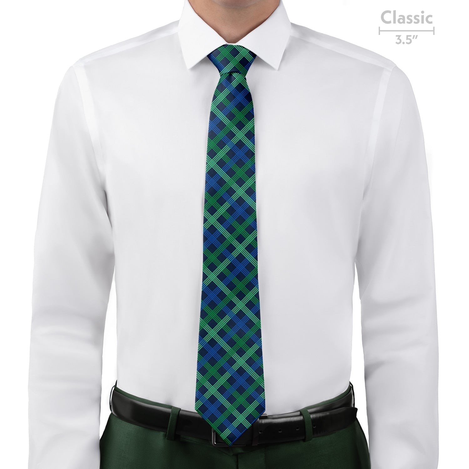Belmont Plaid Necktie - Classic - Knotty Tie Co.