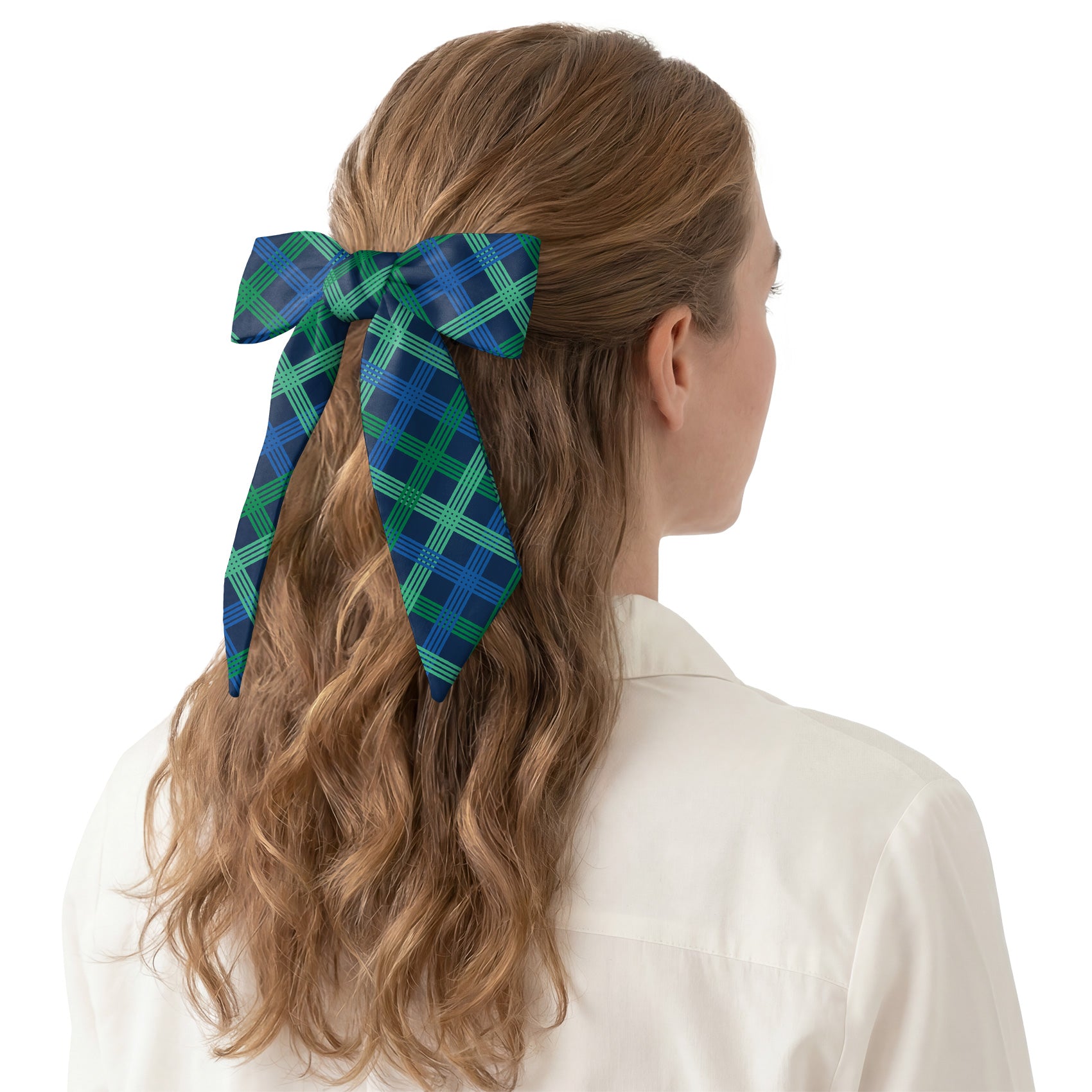 Belmont Plaid Hair Scarf - Hair Scarf - Knotty Tie Co.