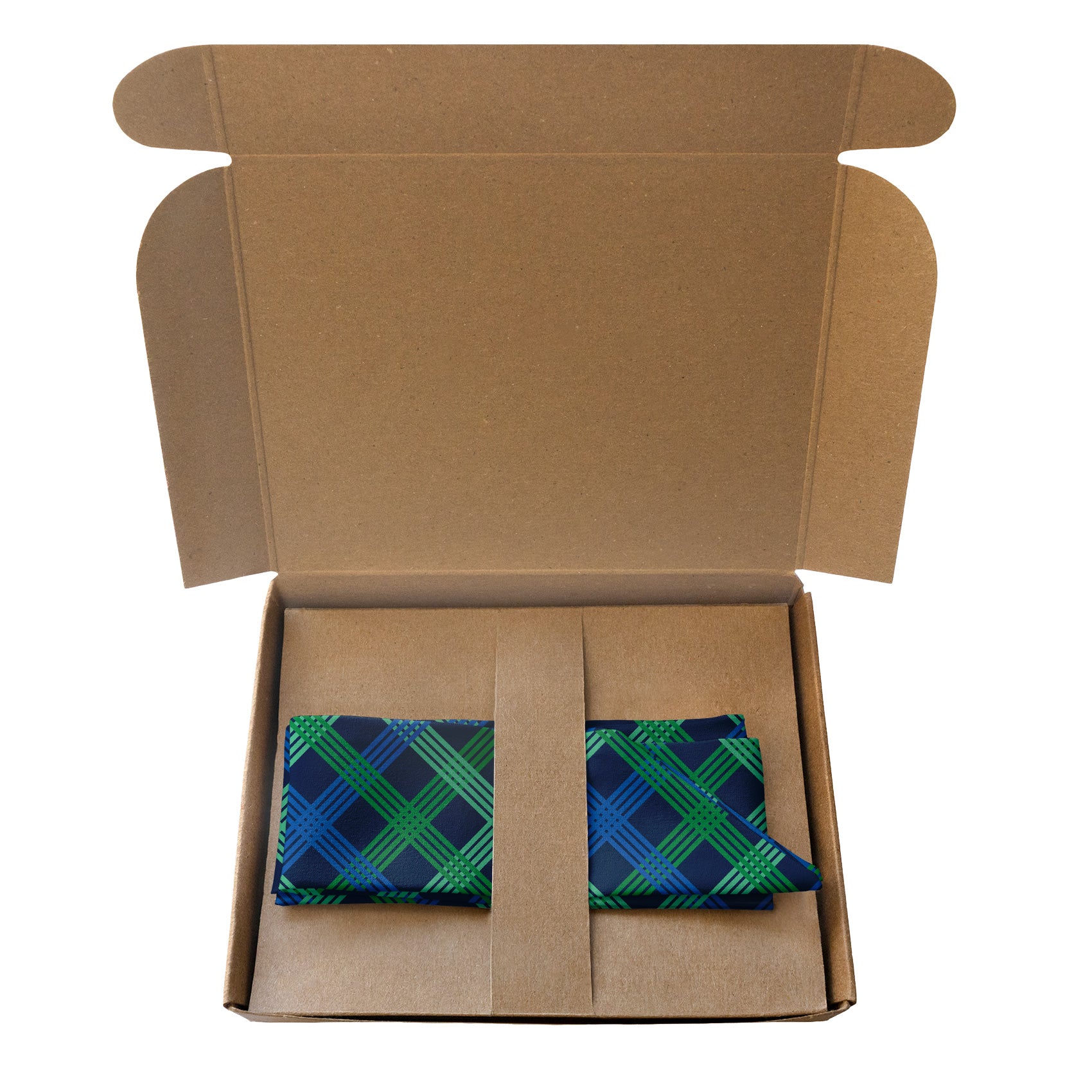 Belmont Plaid Hair Scarf - Packaging - Knotty Tie Co.