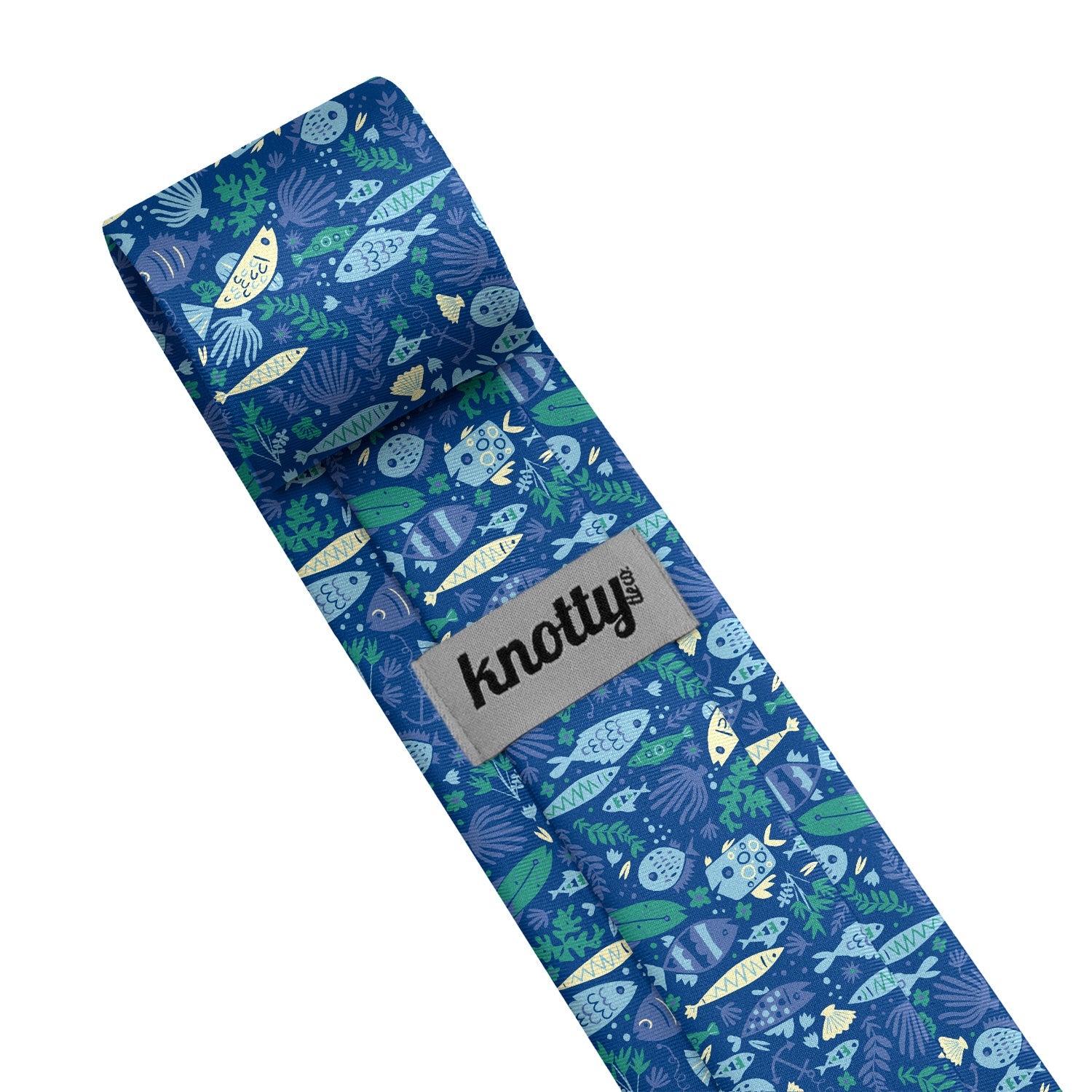 Below the Sea Necktie - Tag - Knotty Tie Co.