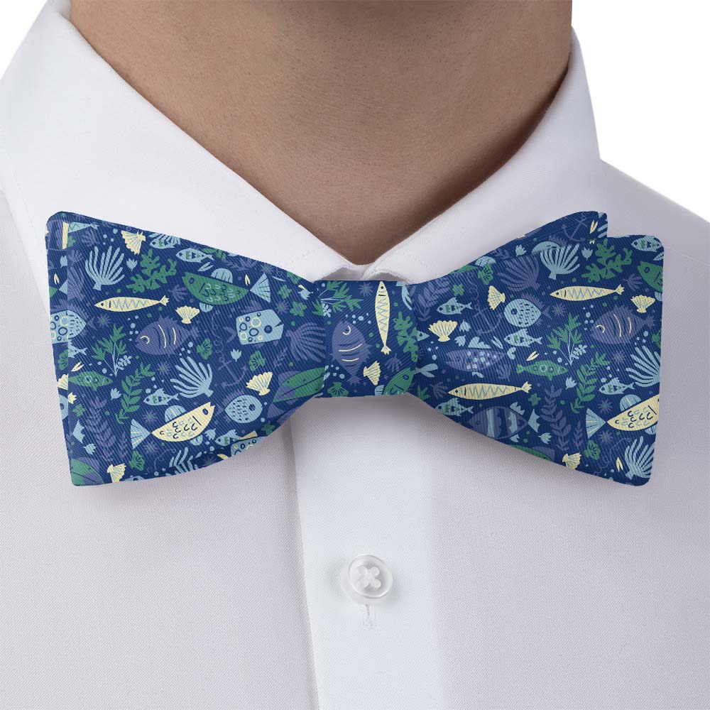 Below the Sea Bow Tie - Bow Tie with Dress Shirt - Knotty Tie Co.