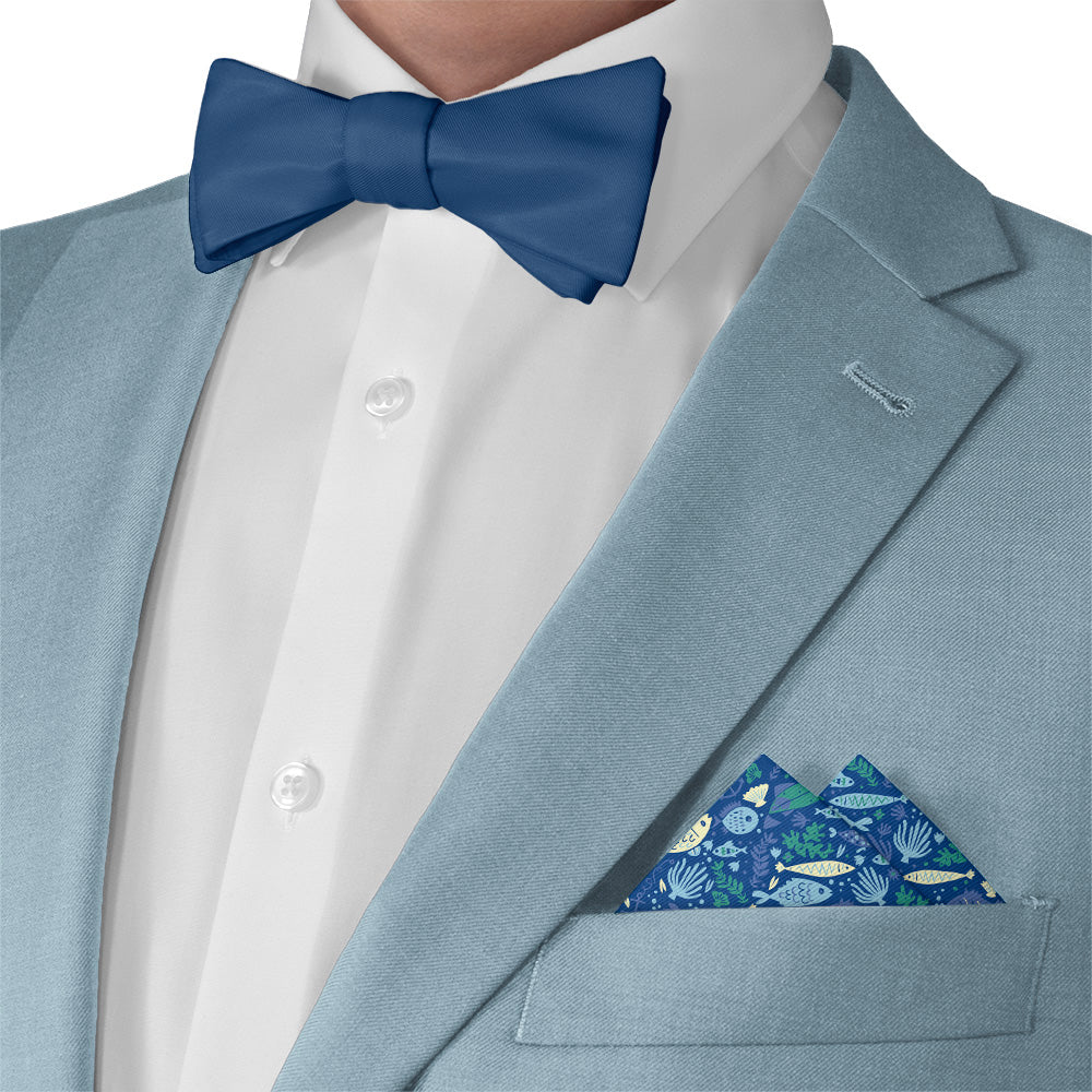 Below the Sea Pocket Square - Matching Bow Tie - Knotty Tie Co.