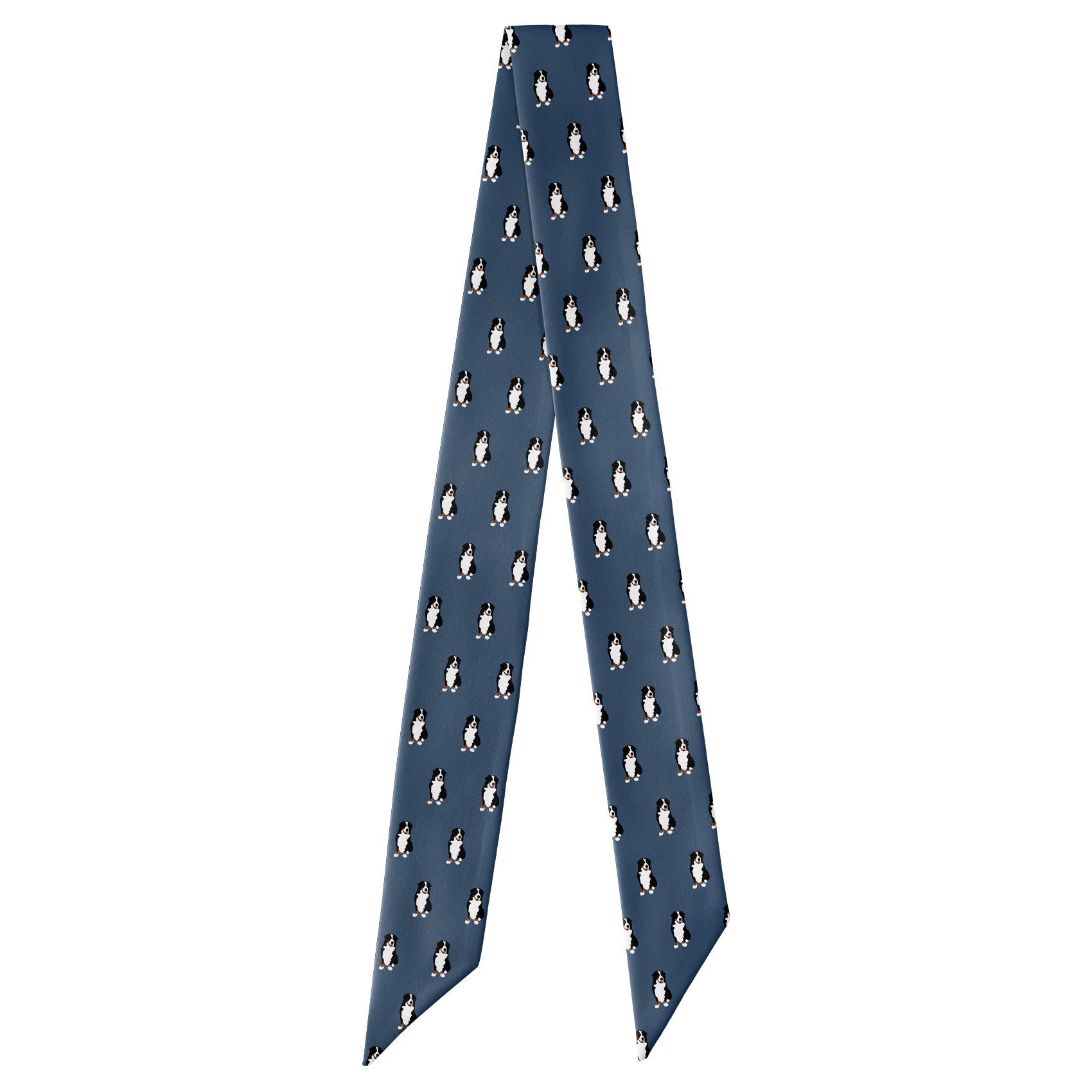 Bernese Mountain Dog Hair Scarf - Full View of Hair Scarf - Knotty Tie Co.