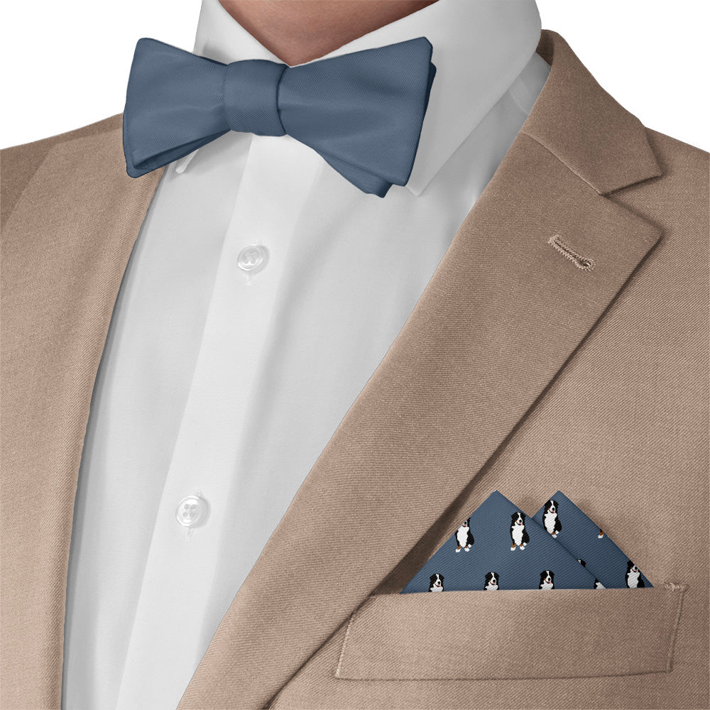 Bernese Mountain Dog Pocket Square - Matching Bow Tie - Knotty Tie Co.