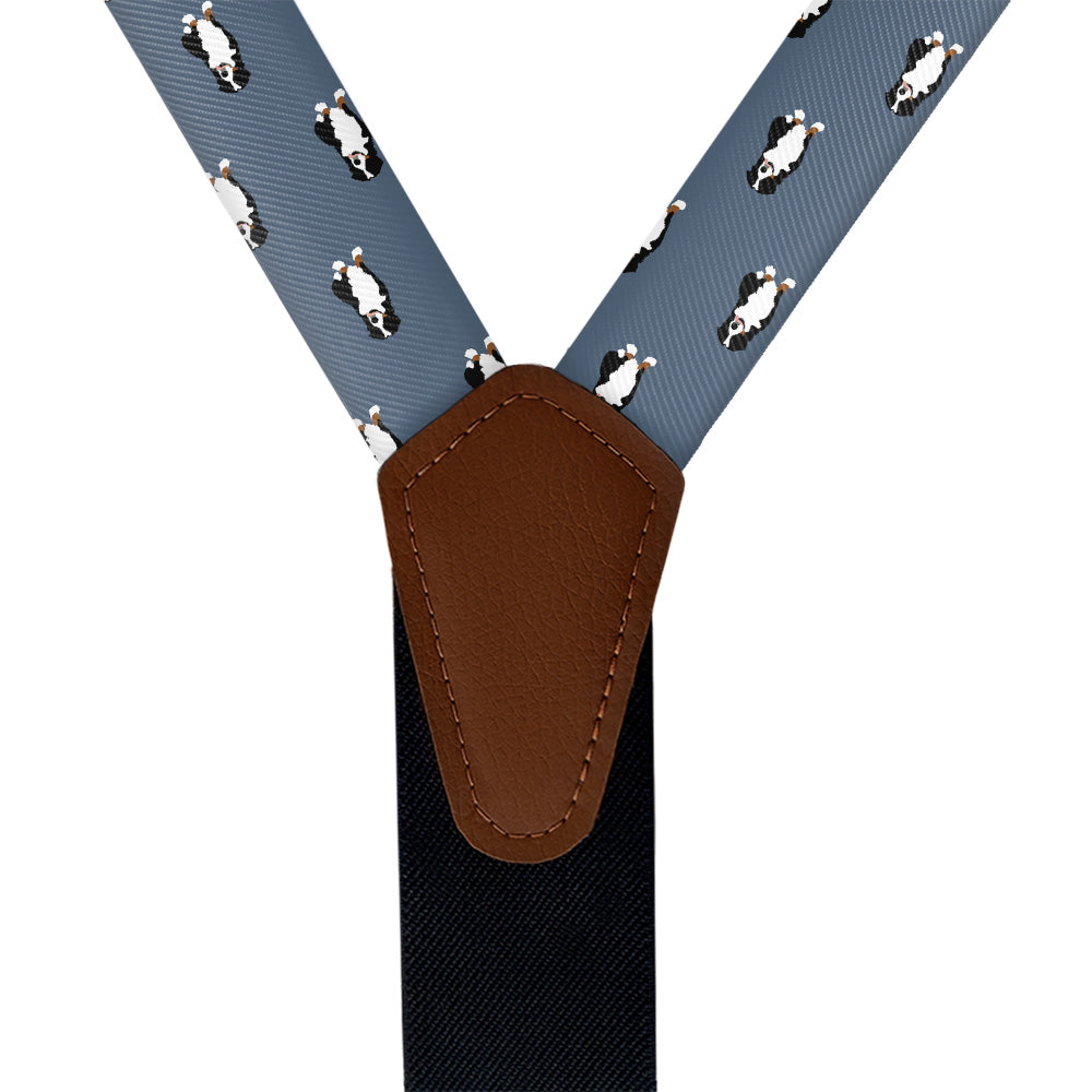 Bernese Mountain Dog Suspenders - Vegan Leather Y-Back - Knotty Tie Co.