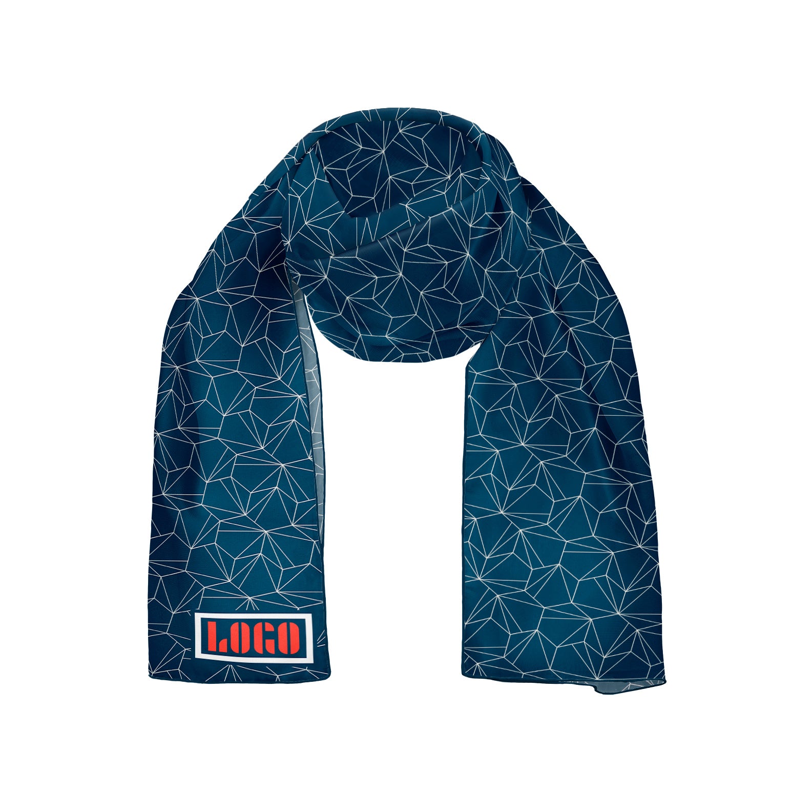 Bert 4 54 x 12 Rectangle Chiffon Logo Scarf - Knotty Tie Co.