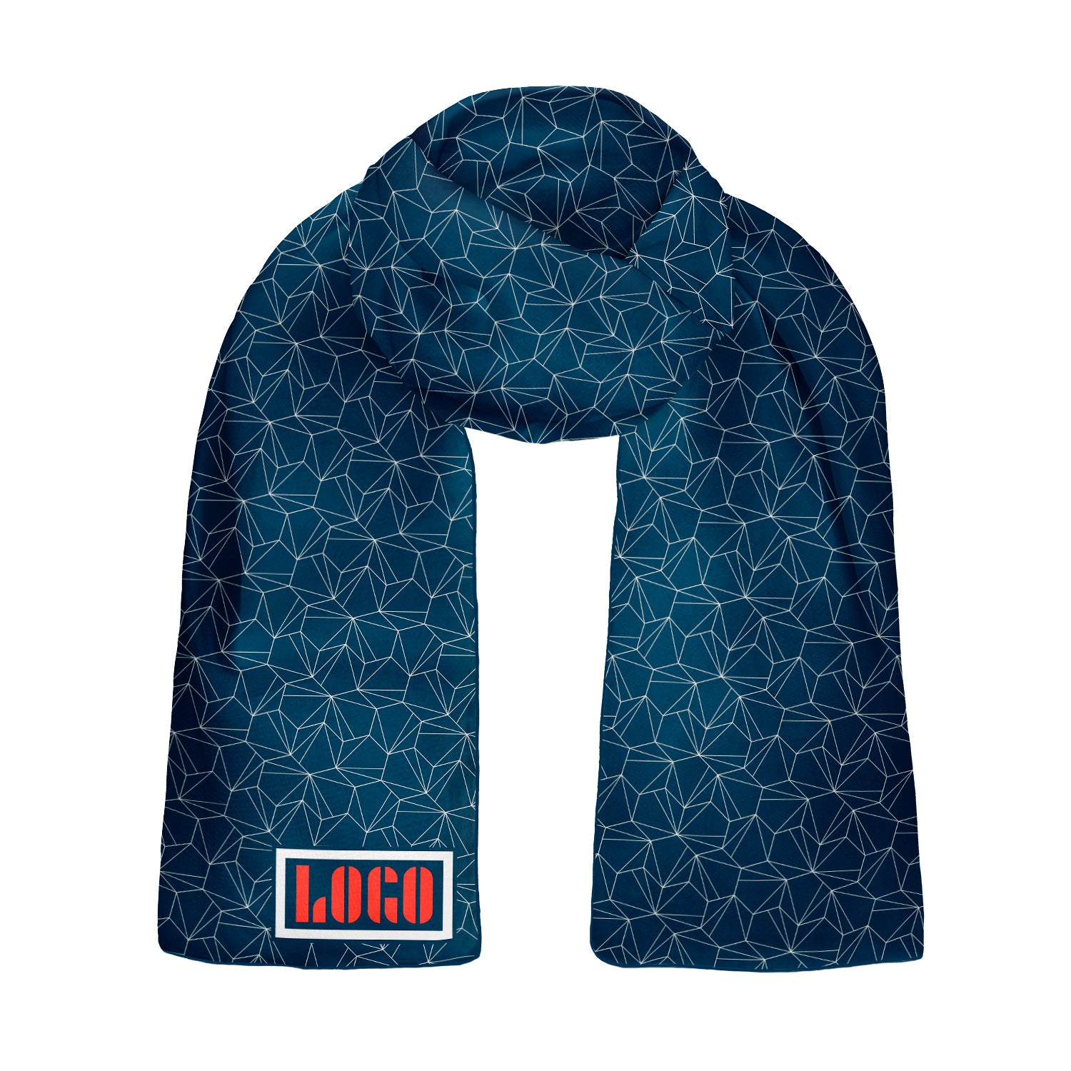 Bert 4 60 x 18 Rectangle Chiffon Logo Scarf - Knotty Tie Co.
