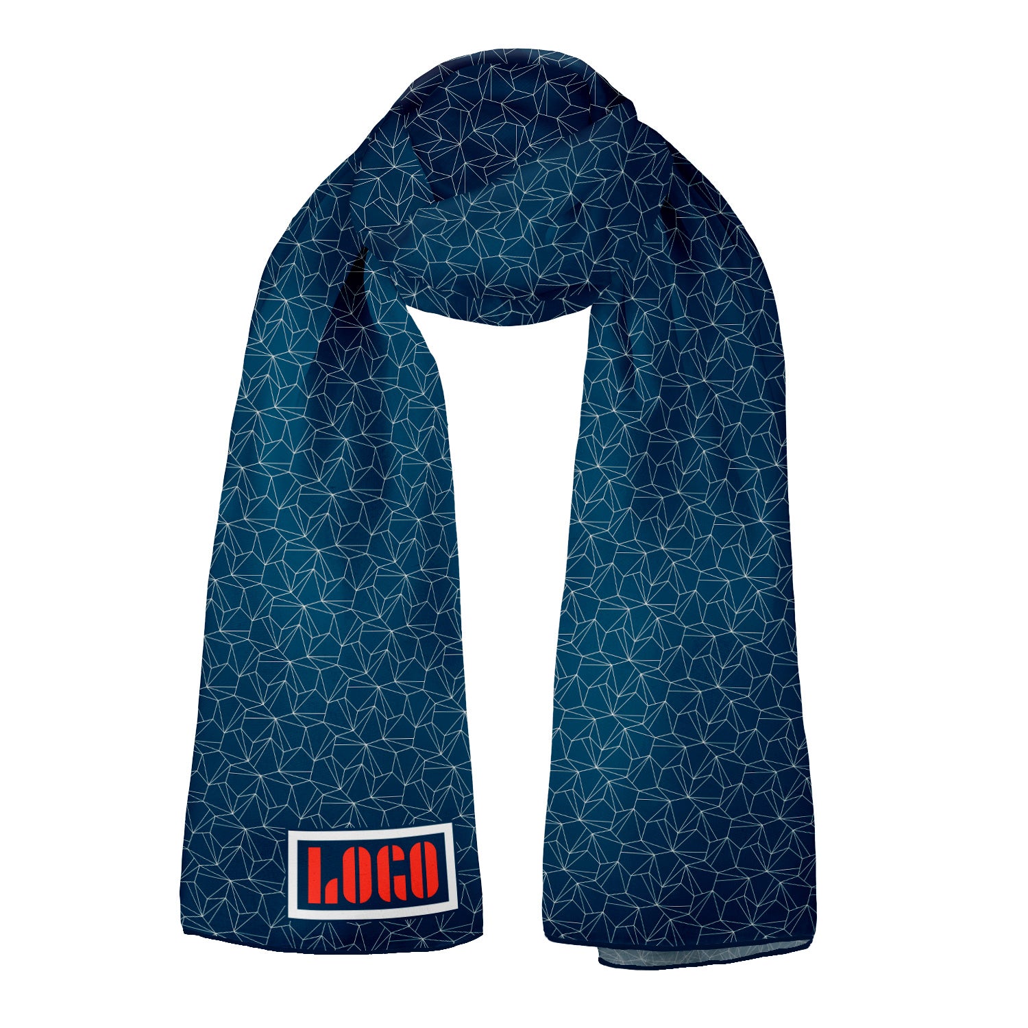 Bert 4 72 x 24 Rectangle Chiffon Logo Scarf - Knotty Tie Co.