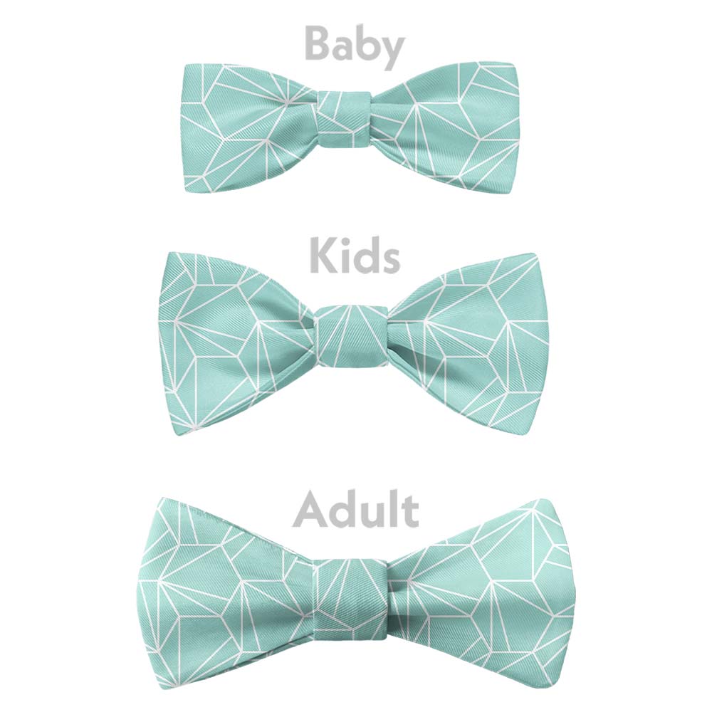Bert Geometric Bow Tie - Bow Sizes - Knotty Tie Co.