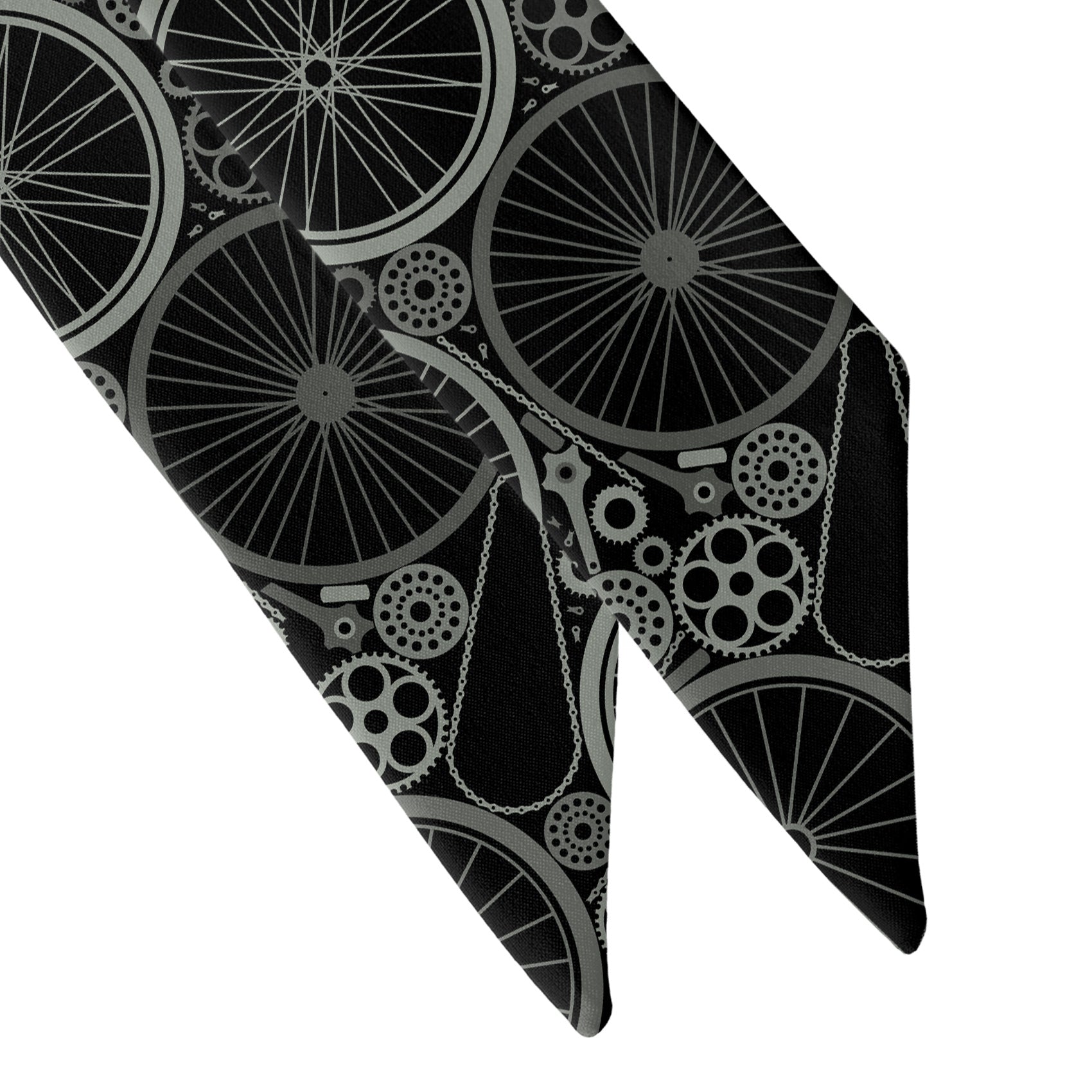 Bike Parts Hair Scarf - Scarf Tapered Ends - Knotty Tie Co.
