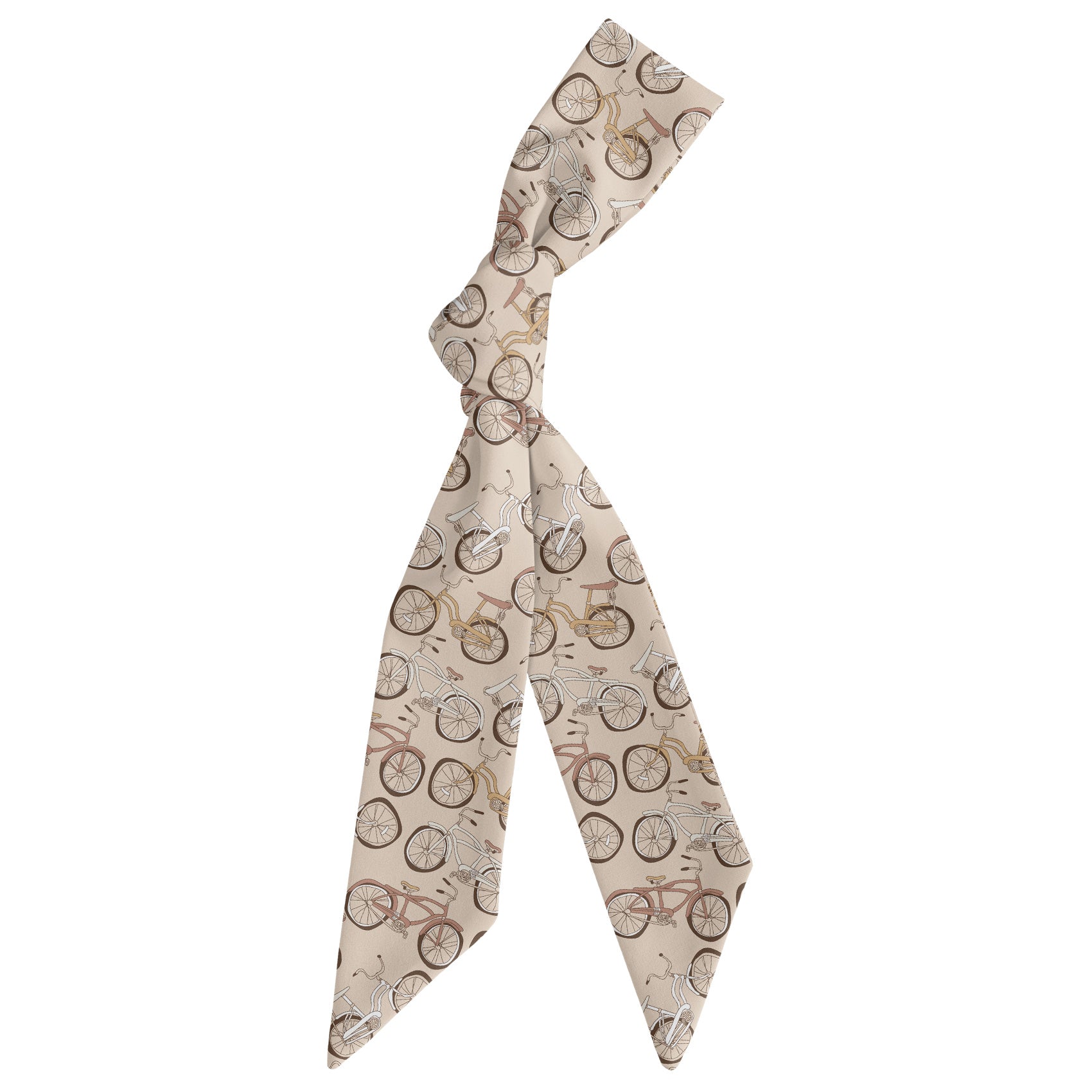 Bike Ride Hair Scarf - Scarf Tied Into Knot - Knotty Tie Co.