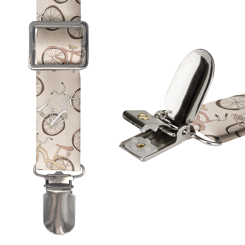 Bike Ride Suspenders - Vegan Leather Y-Back - Knotty Tie Co.