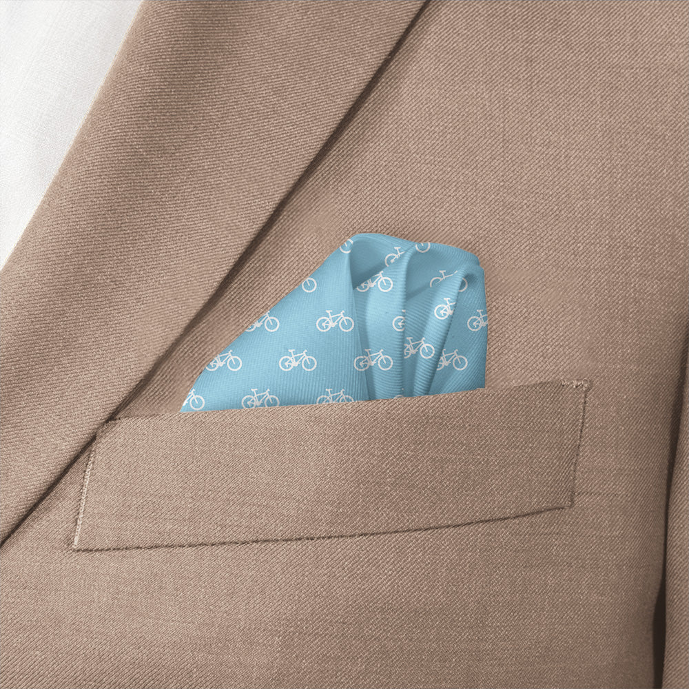 Bikes Pocket Square - Wave Fold - Knotty Tie Co.