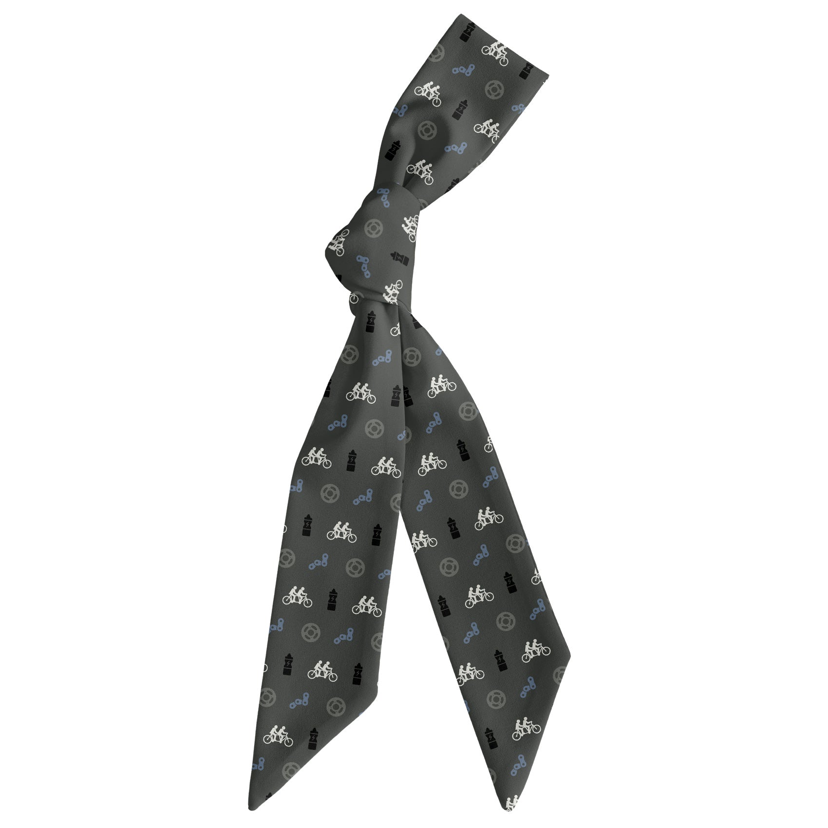 Biking With Friends Hair Scarf - Scarf Tied Into Knot - Knotty Tie Co.