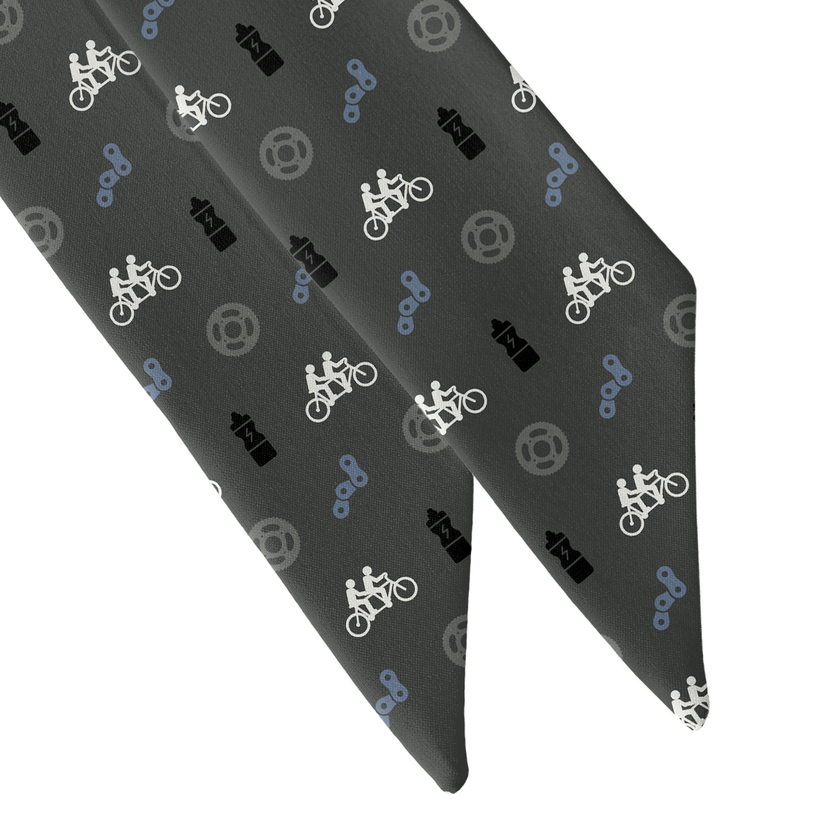 Biking With Friends Hair Scarf - Scarf Tapered Ends - Knotty Tie Co.