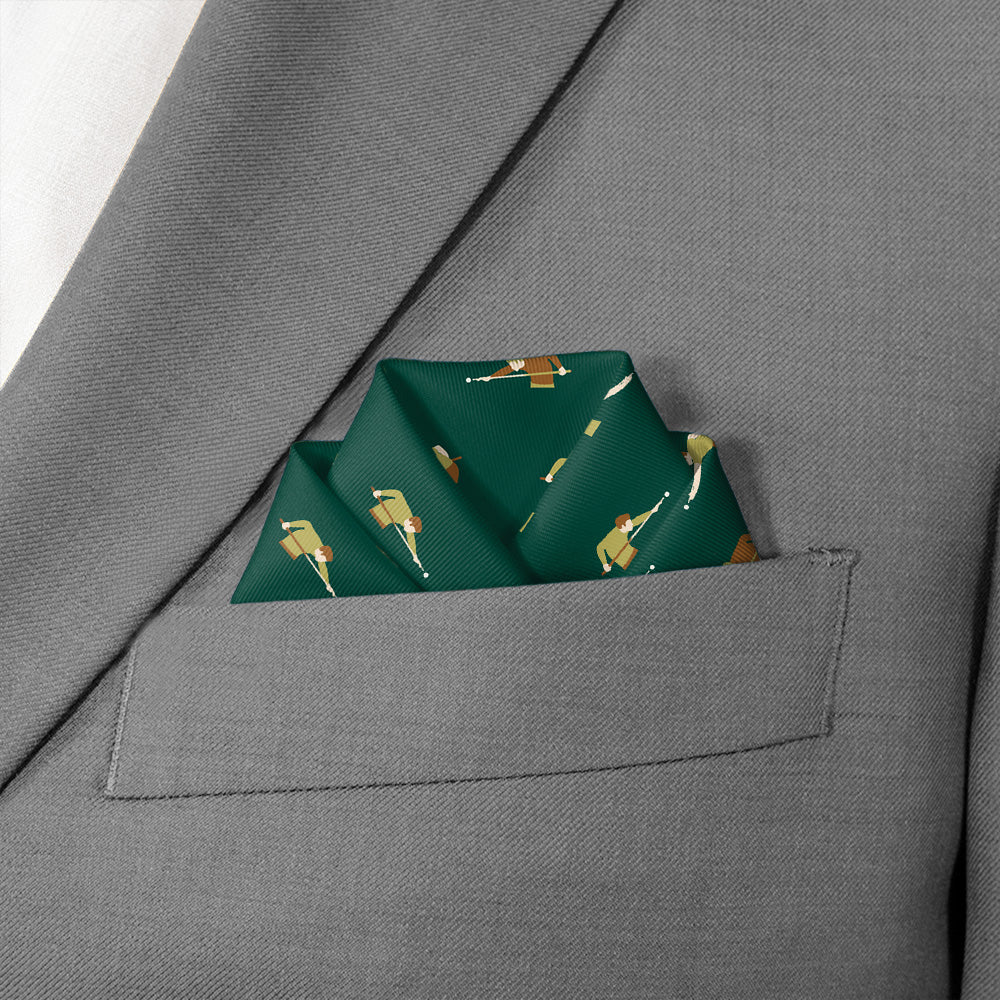 Billiards Pocket Square - Scalloped Fold - Knotty Tie Co.
