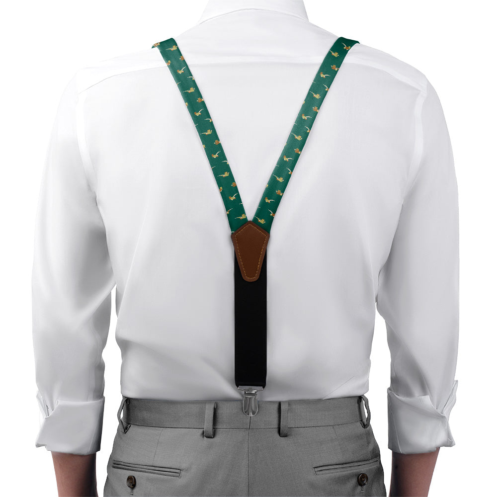 Billiards Suspenders - On Model Front View - Knotty Tie Co.