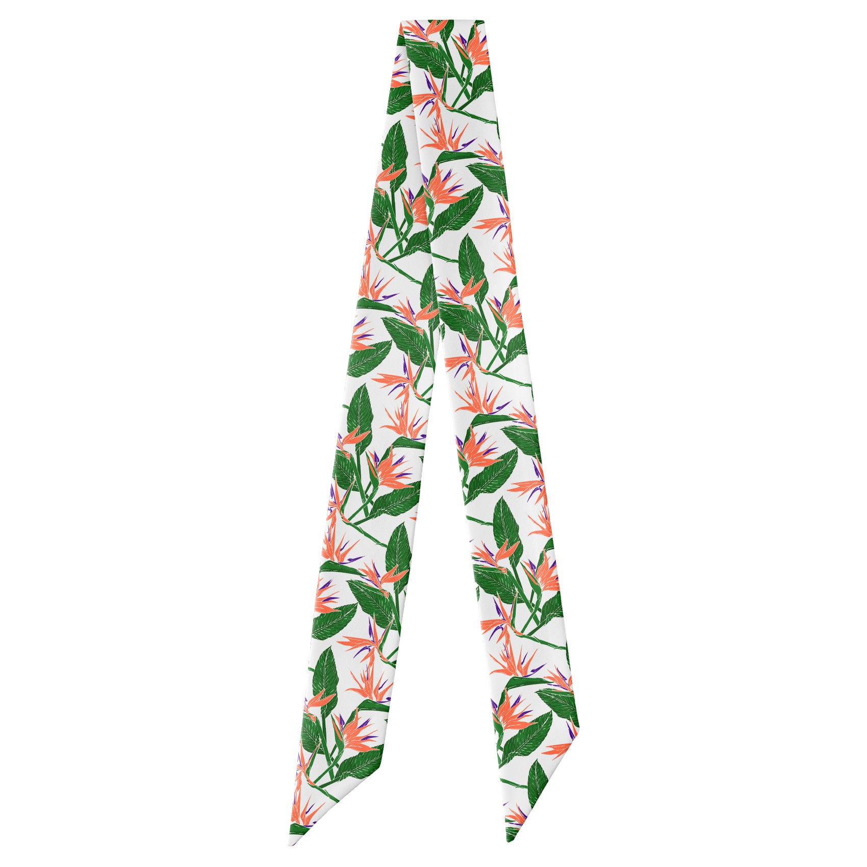Bird of Paradise Hair Scarf - Full View of Hair Scarf - Knotty Tie Co.