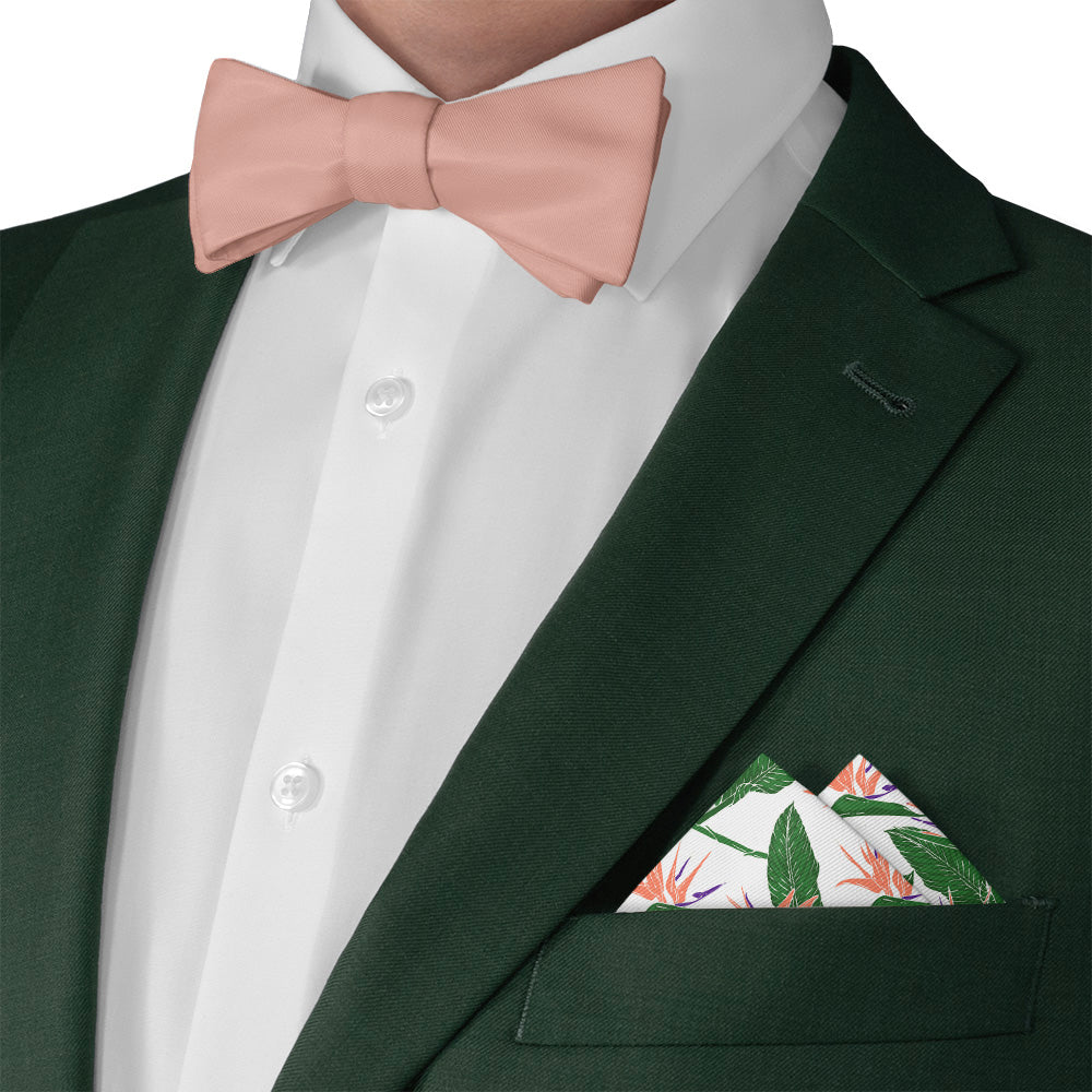 Bird of Paradise Pocket Square - Matching Bow Tie - Knotty Tie Co.