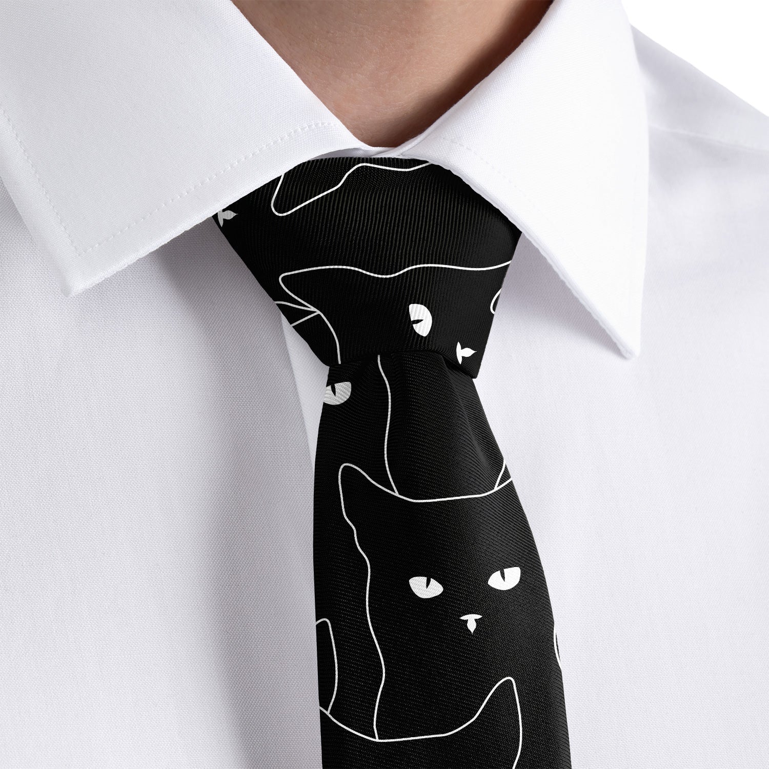Black Cats Necktie - Dress Shirt - Knotty Tie Co.