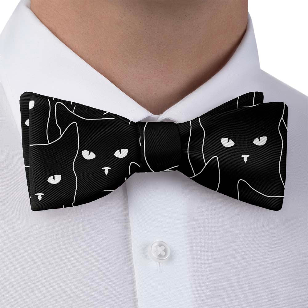 Black Cats Bow Tie - Bow Tie with Dress Shirt - Knotty Tie Co.
