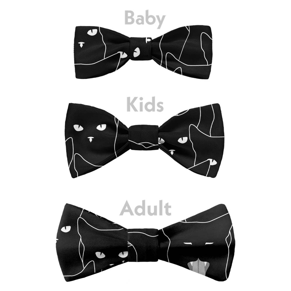 Black Cats Bow Tie - Bow Sizes - Knotty Tie Co.