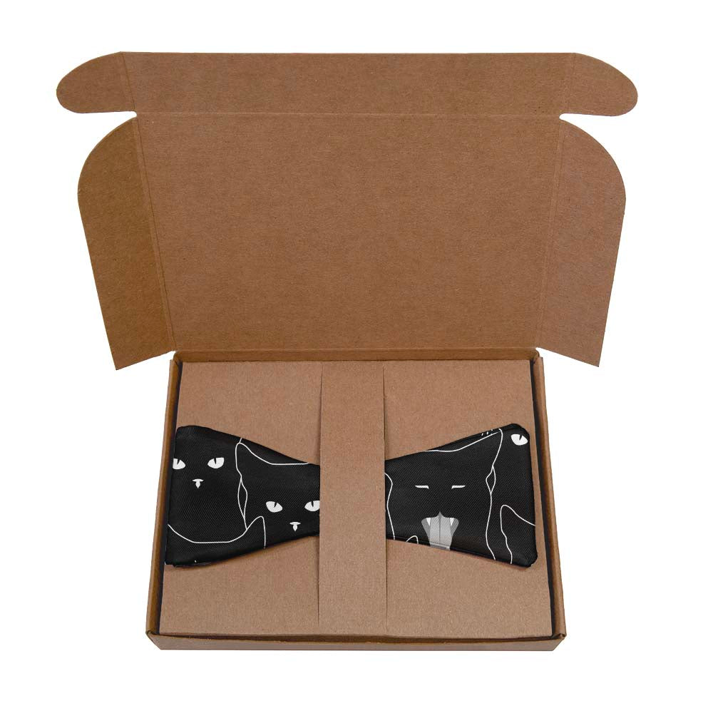 Black Cats Bow Tie- Kraft Gift Box Packaging - Knotty Tie Co.