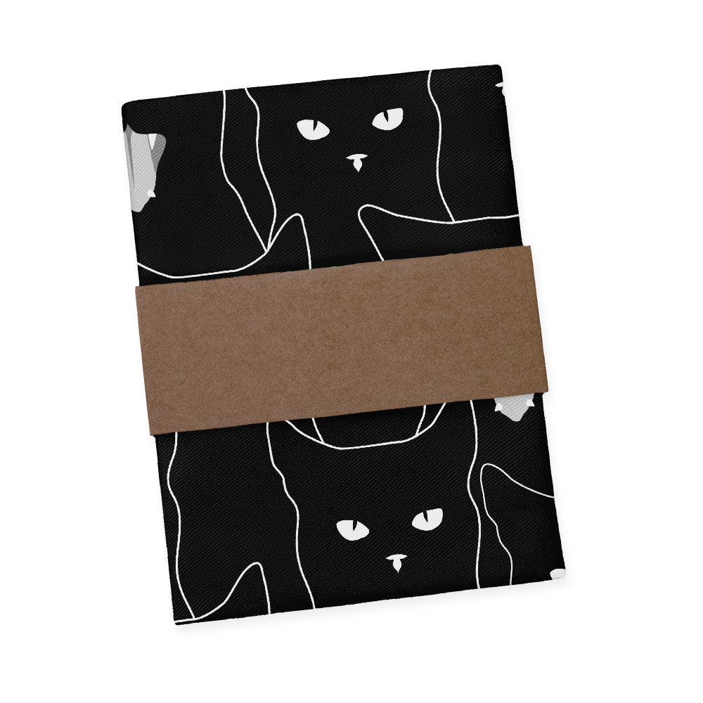 Black Cats Pocket Square - Packaging - Knotty Tie Co.