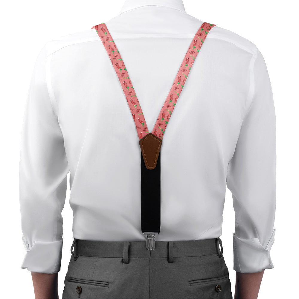 Bloody Mary Suspenders - On Model Front View - Knotty Tie Co.