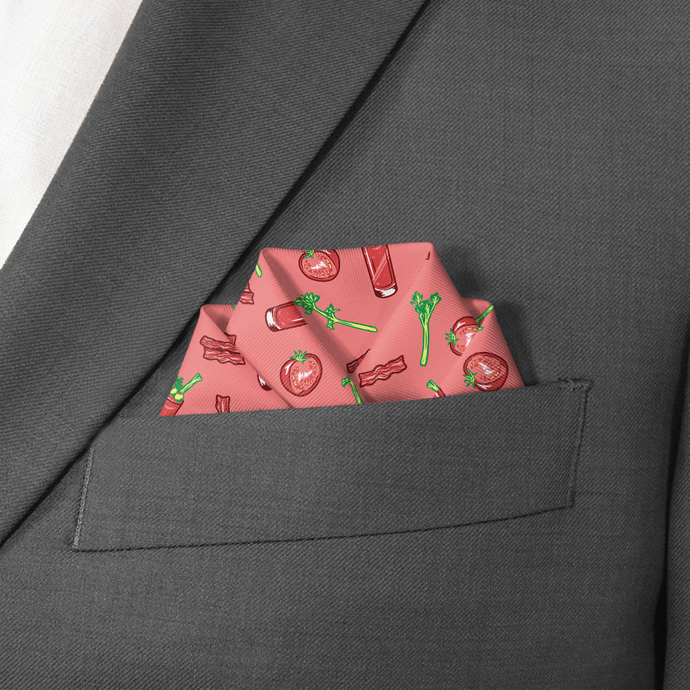Bloody Mary Pocket Square - Scalloped Fold - Knotty Tie Co.