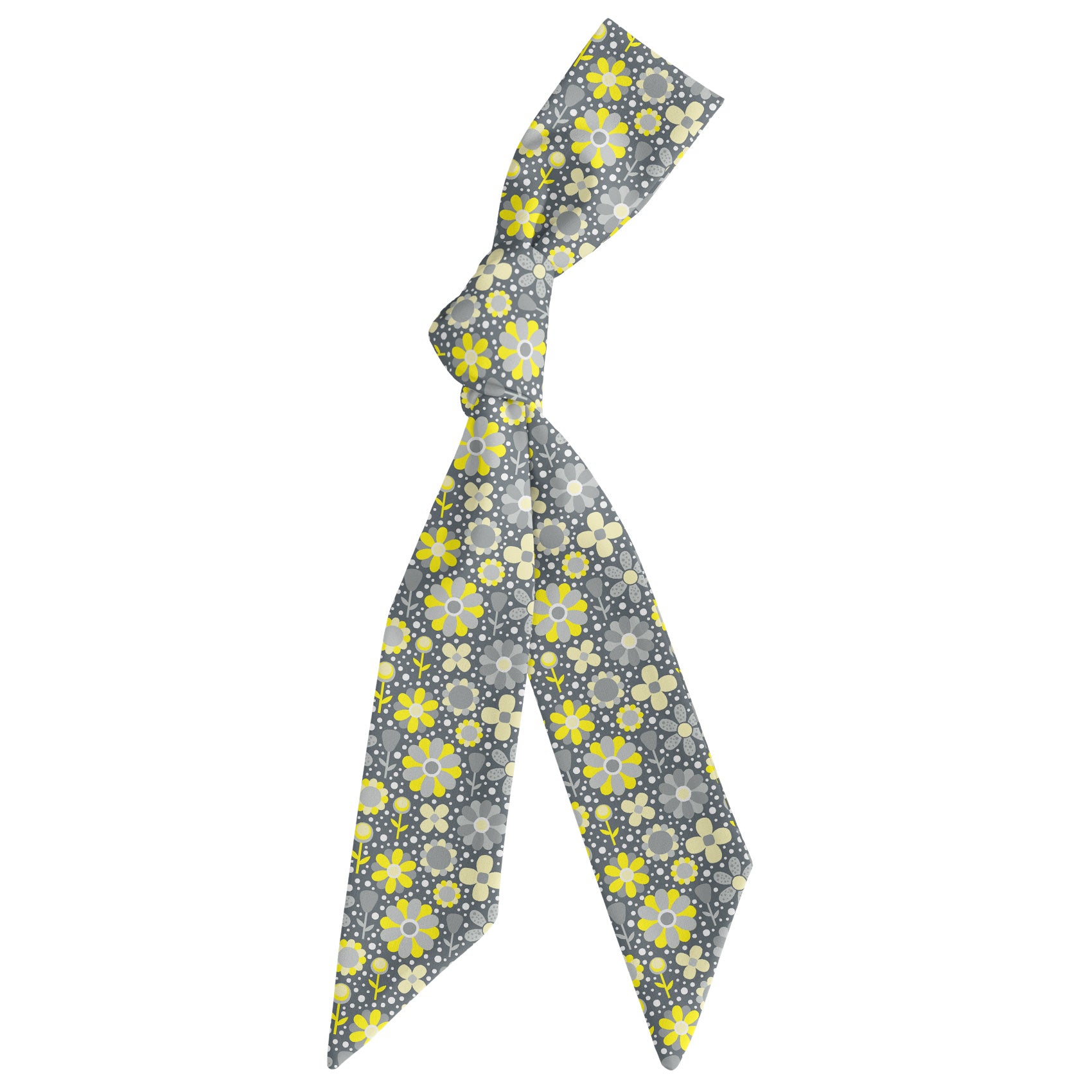 Bloom Floral Hair Scarf - Scarf Tied Into Knot - Knotty Tie Co.