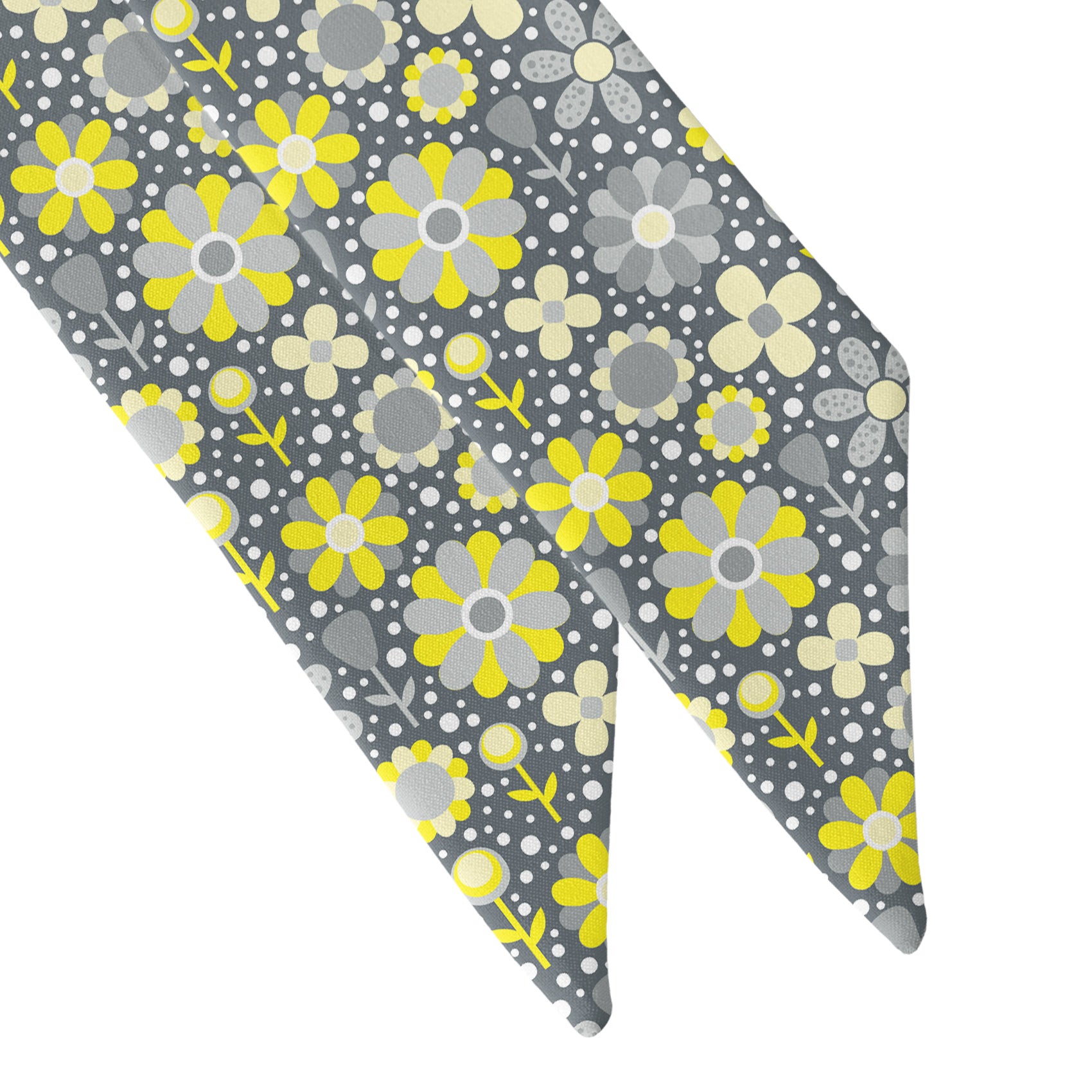 Bloom Floral Hair Scarf - Scarf Tapered Ends - Knotty Tie Co.